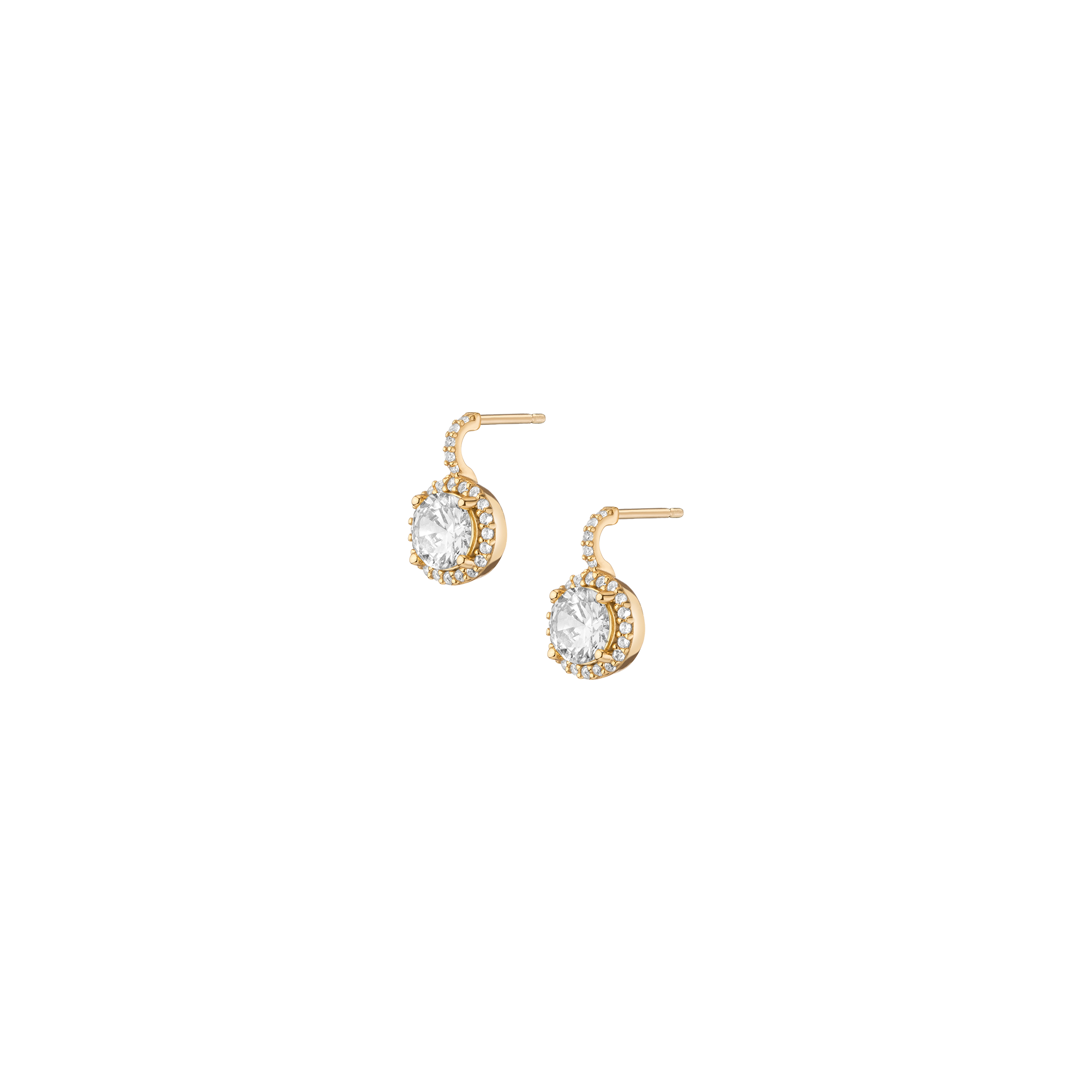 Lab Grown White Sapphire Edwardian Earrings