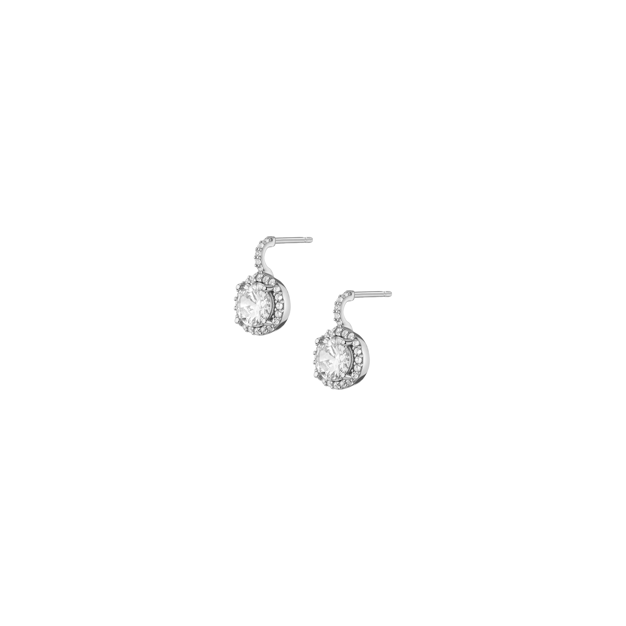Lab Grown White Sapphire Edwardian Earrings