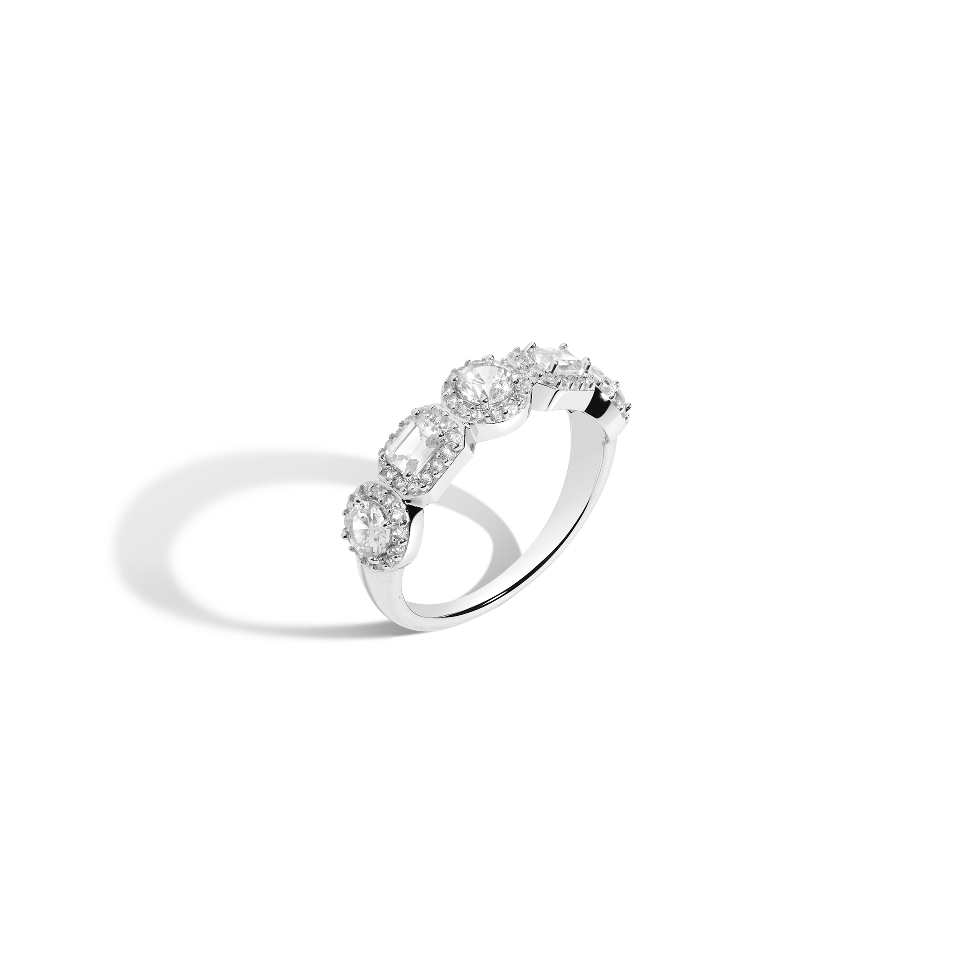 Lab Grown White Sapphire Edwardian Ring