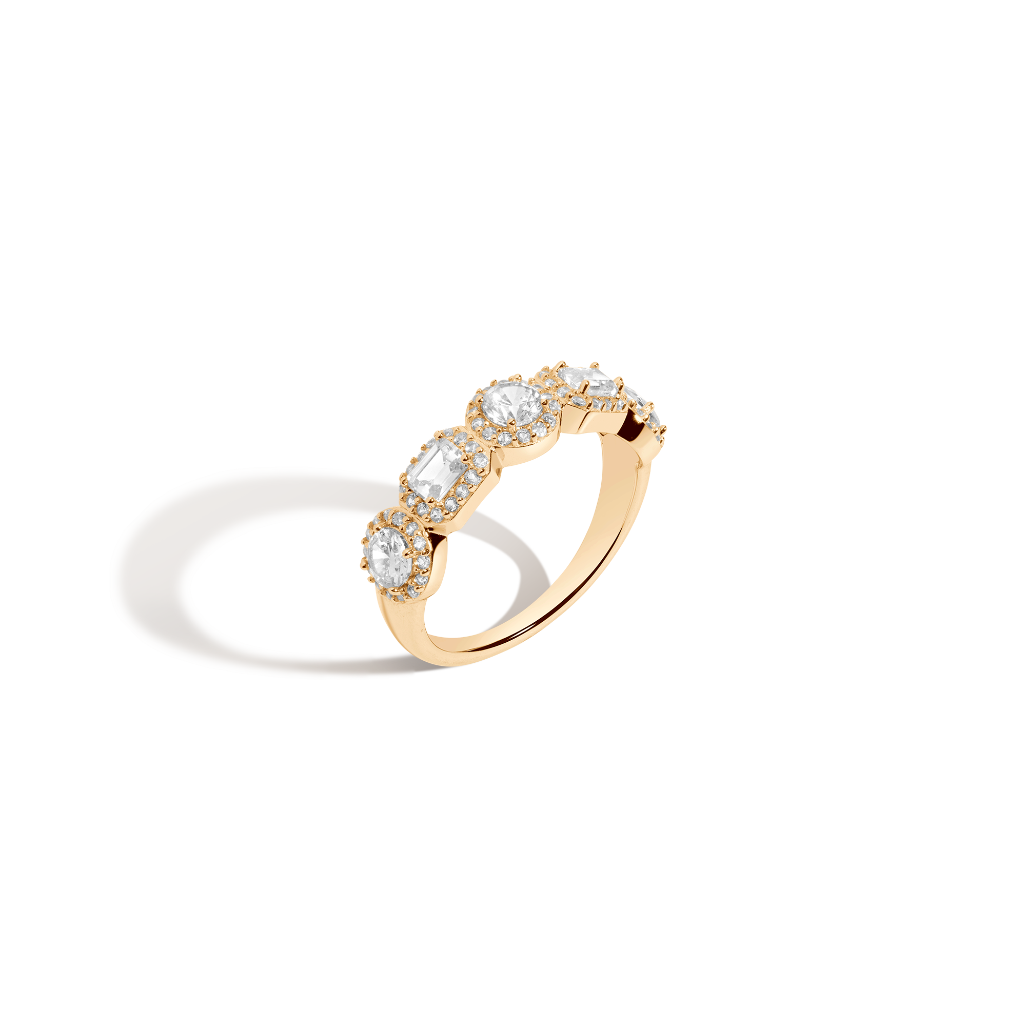 Lab Grown White Sapphire Edwardian Ring