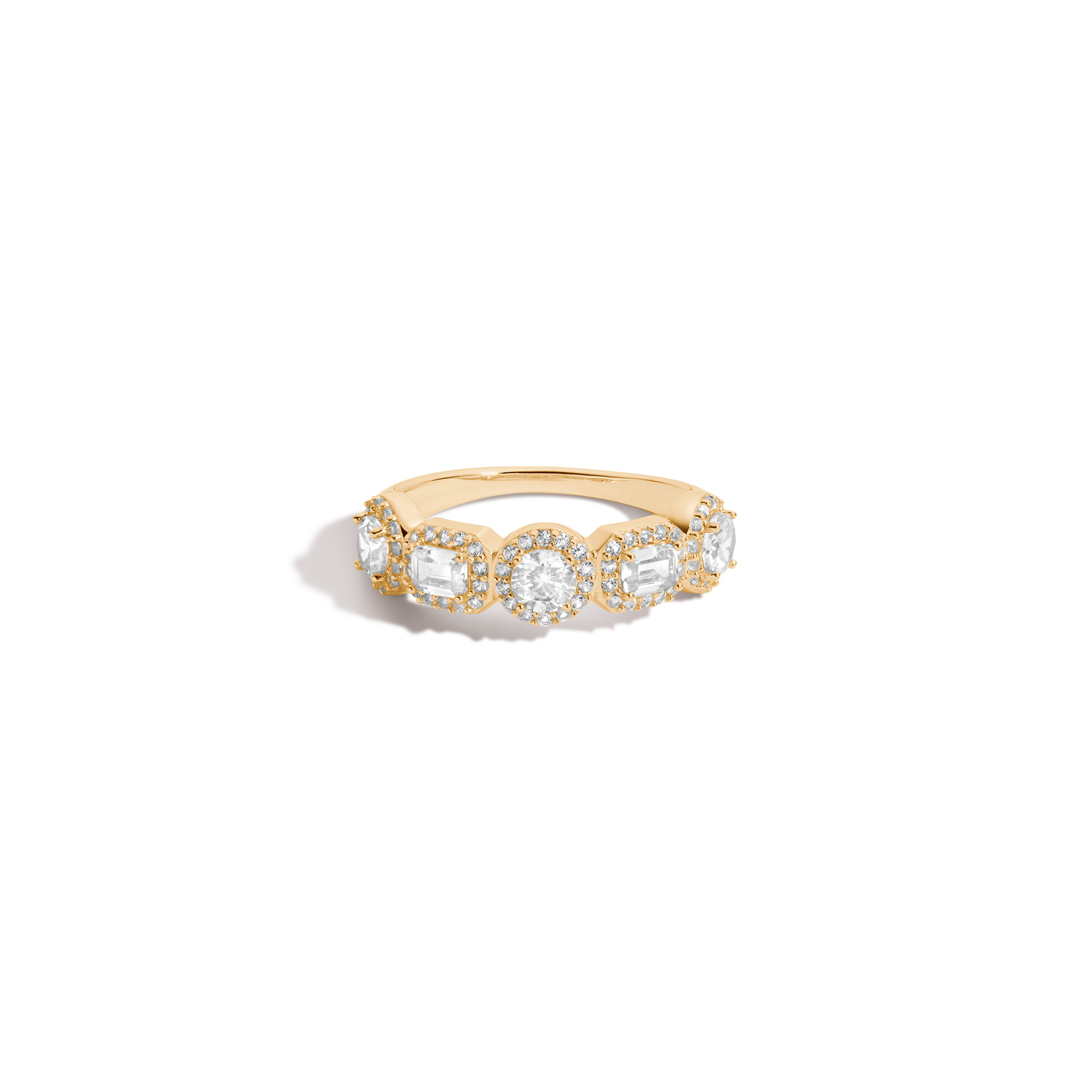 Lab Grown White Sapphire Edwardian Ring