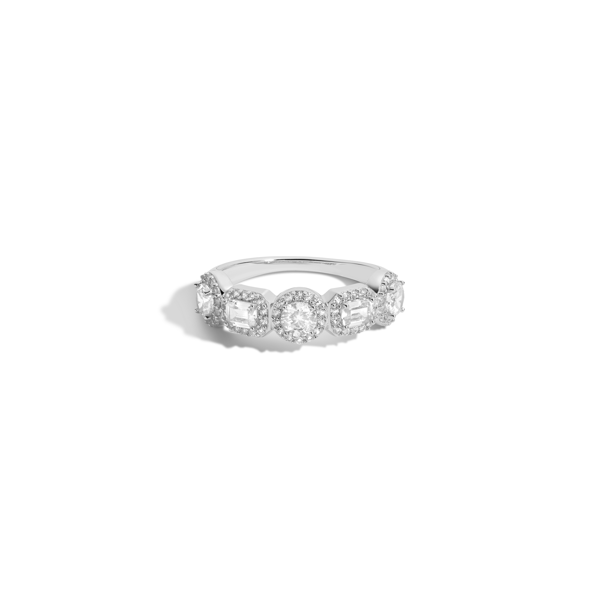 Lab Grown White Sapphire Edwardian Ring