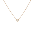XL Diamond Bezel Necklace Yellow Gold 14K 18K First