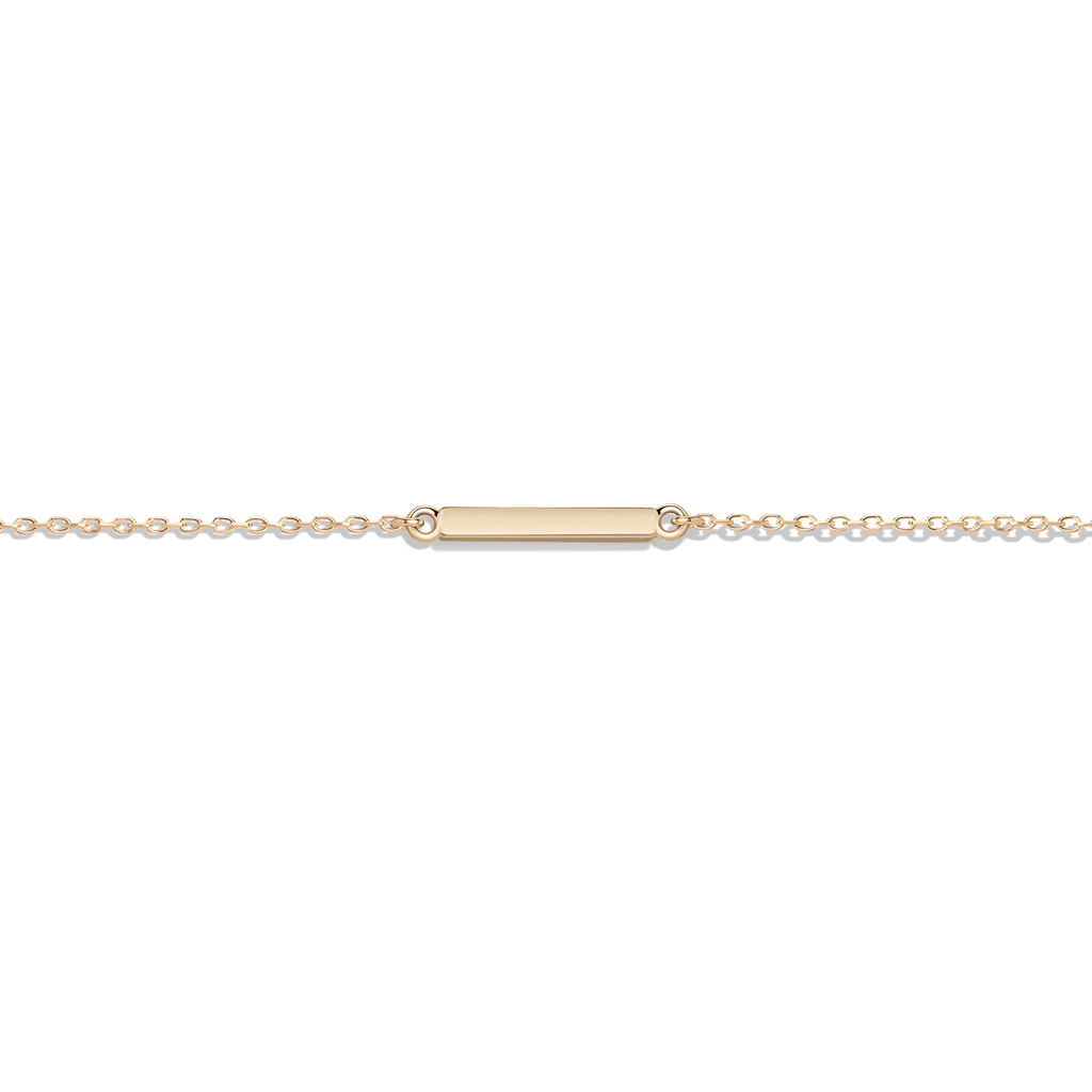 Midi Gold Bar Anklet Yellow Gold 14K 18K Gold First