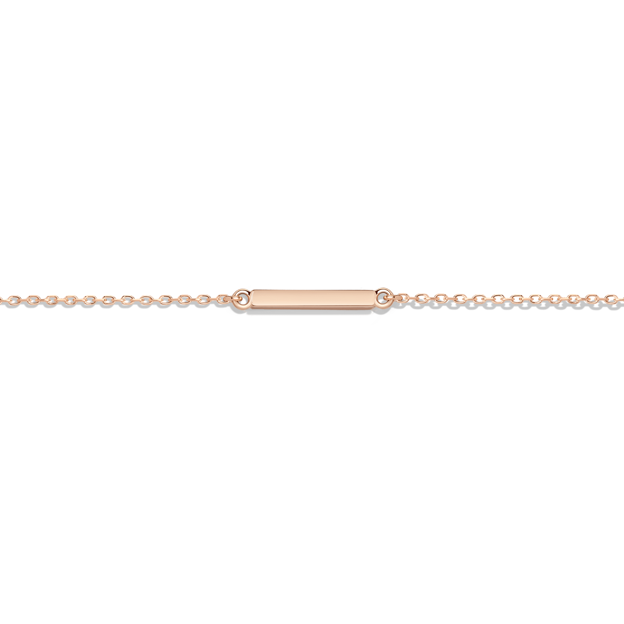 Midi Gold Bar Anklet Rose Gold 14K 18K Gold First