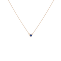 Birthstone Necklace Blue Sapphire - Sep 14K 18K Yellow Gold First