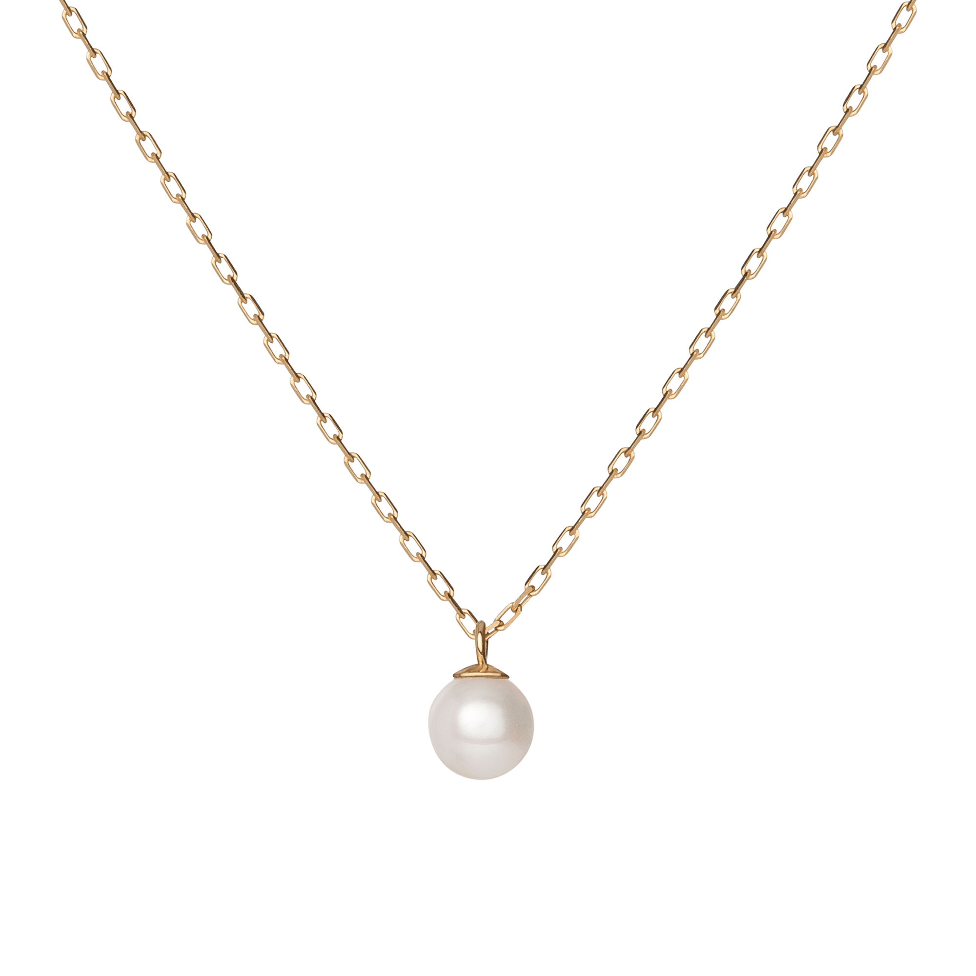 Simple Pearl Necklace Yellow Gold Vermeil 14k Yellow Gold 18k Yellow Gold First