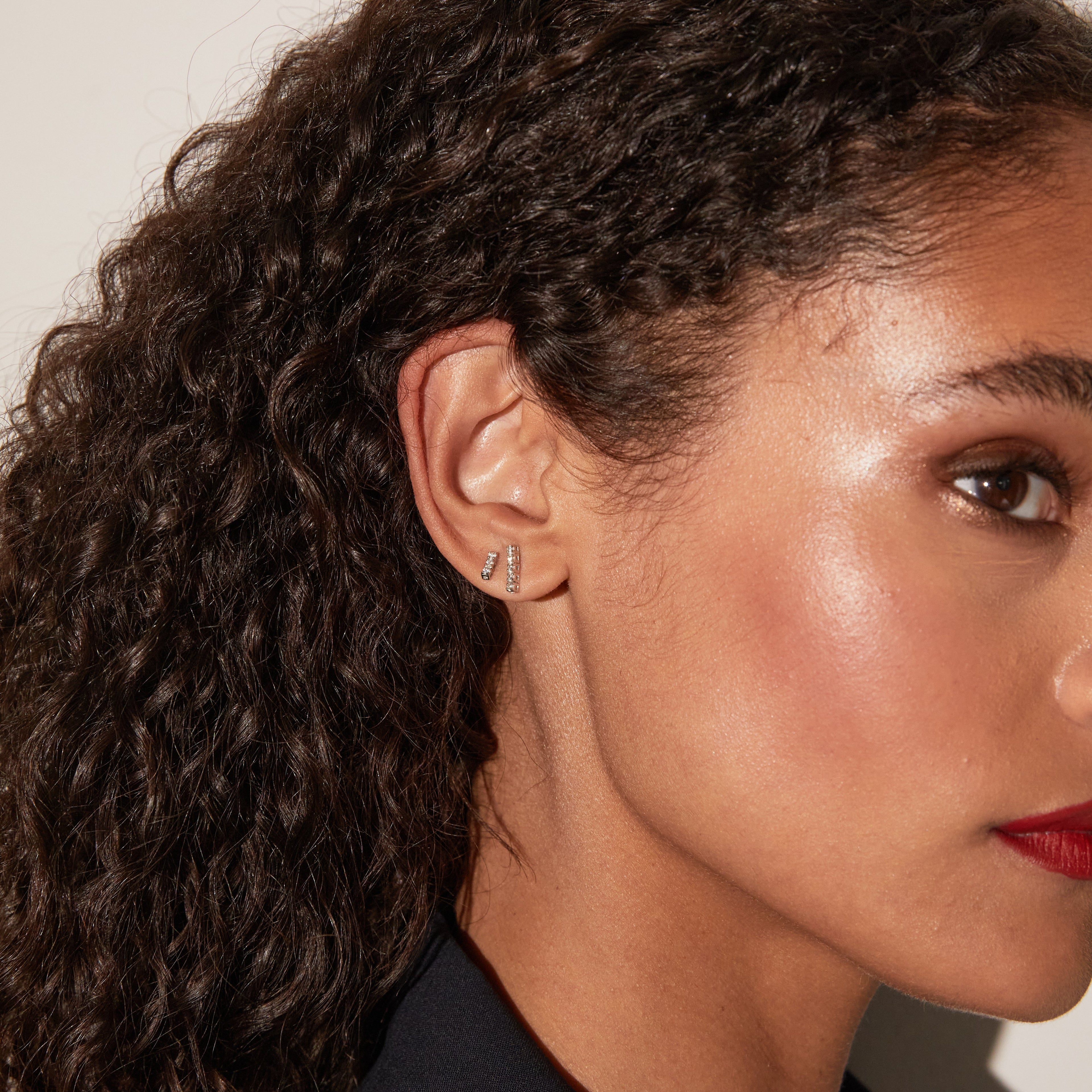 Petite Lab Grown Diamond Tennis Earrings