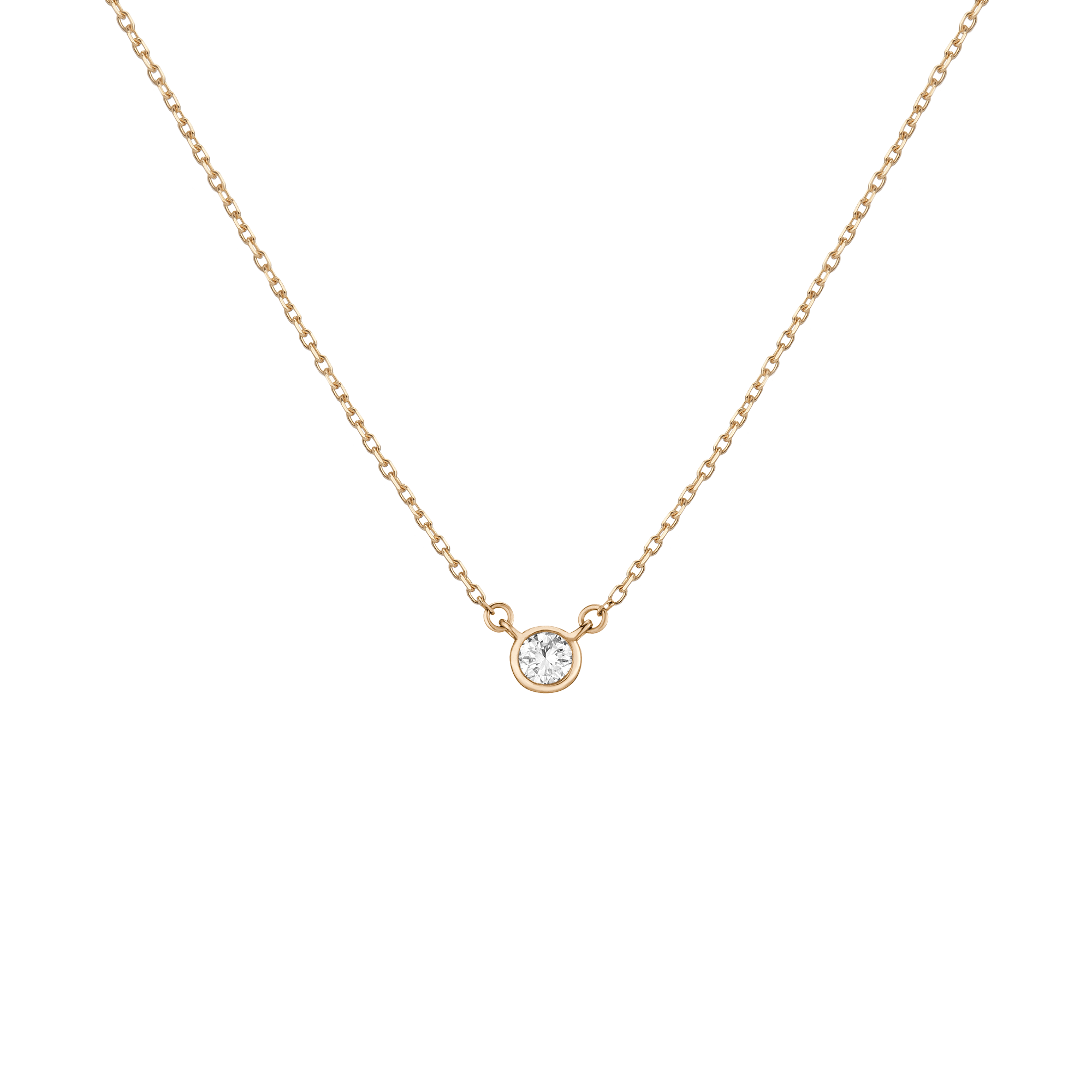 Medium Lab Grown Diamond Bezel Necklace