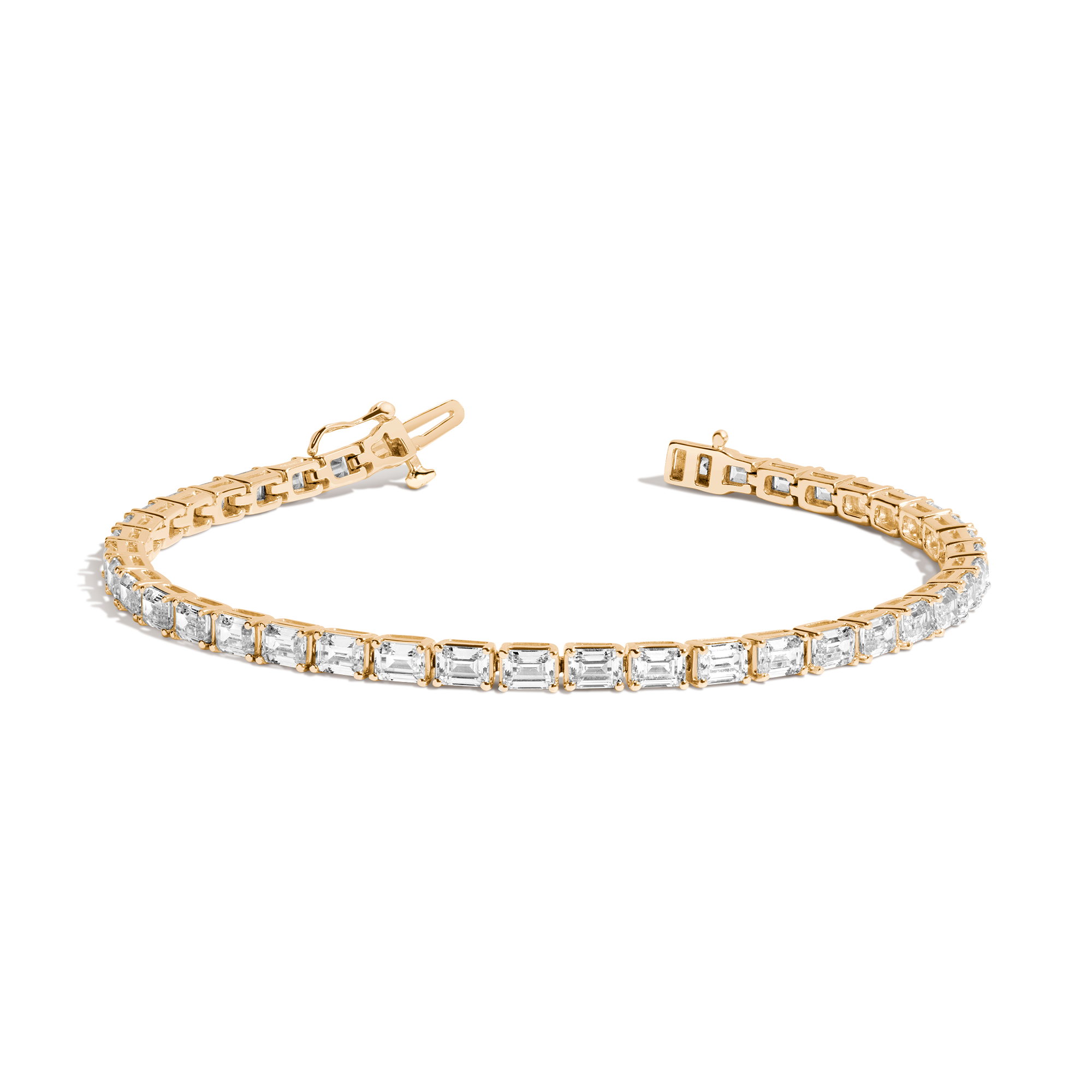 Lab Grown Diamond Emerald Tennis Bracelet