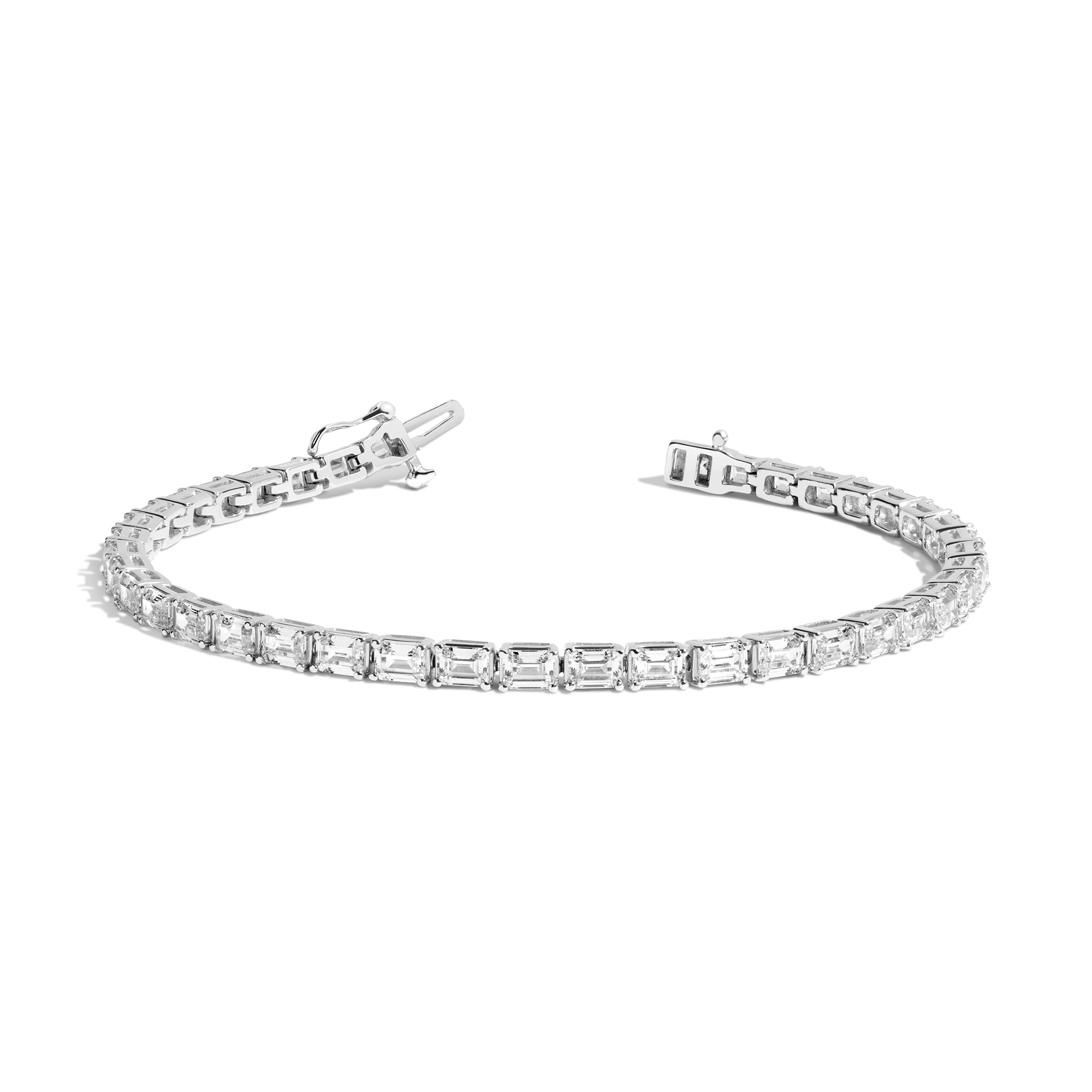 Lab Grown Diamond Emerald Tennis Bracelet