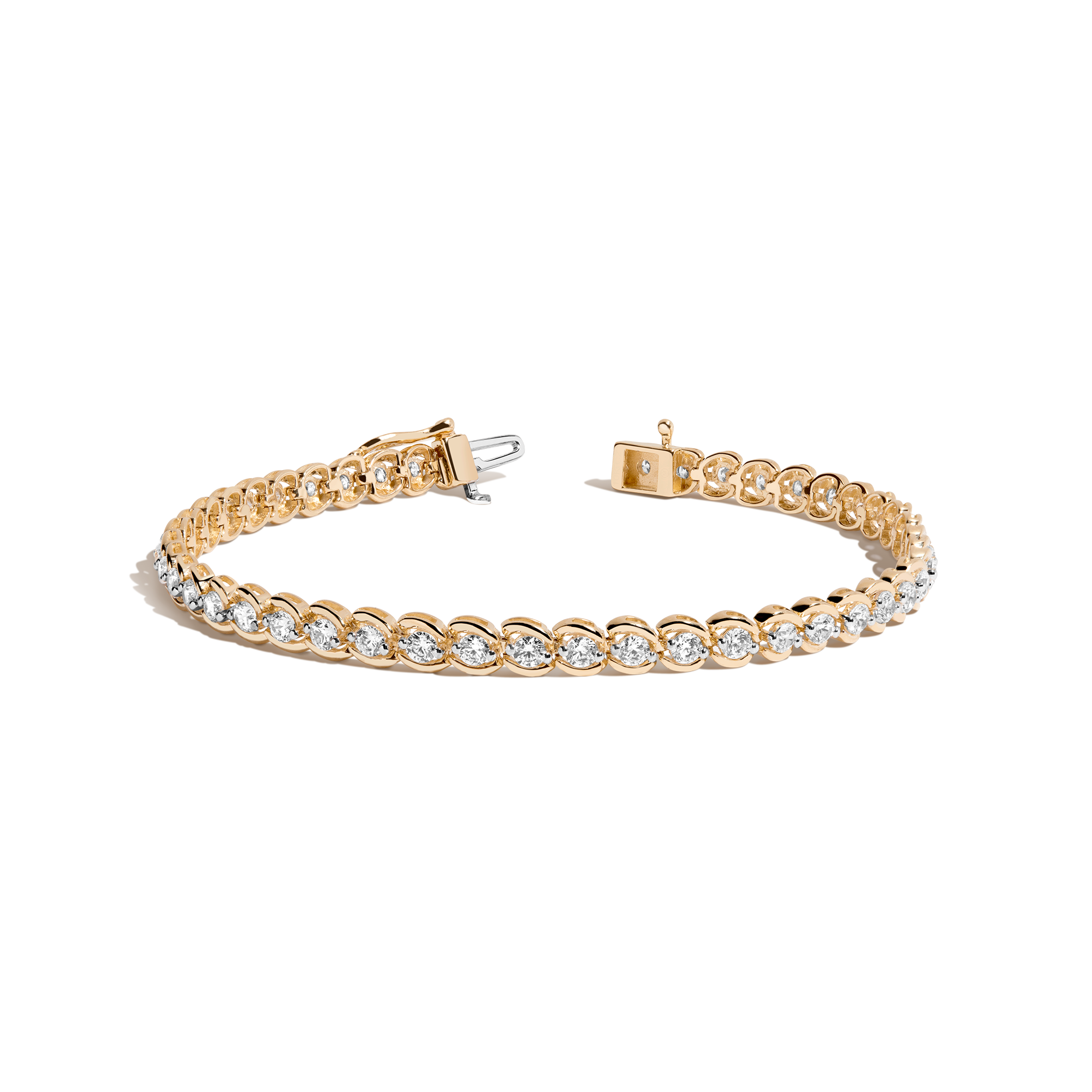 Lab Grown Diamond Bezel Estate Tennis Bracelet