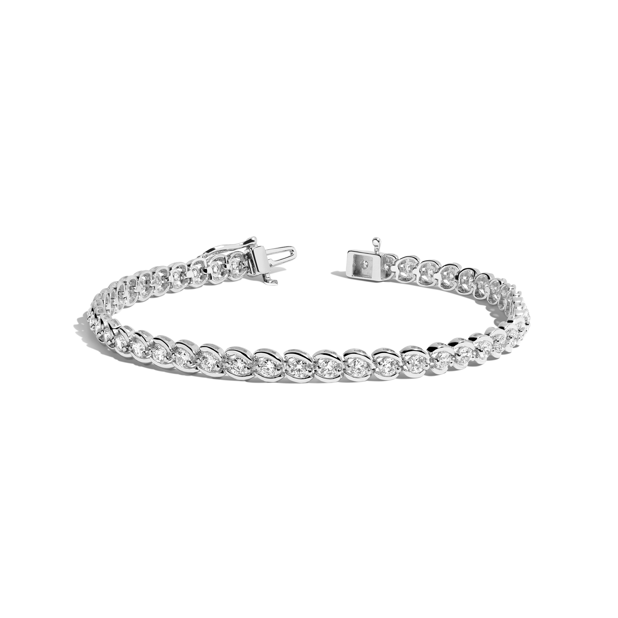 Lab Grown Diamond Bezel Estate Tennis Bracelet