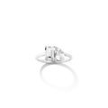 Toi et Moi Gemstone Classic Ring  - White Topaz & White Topaz