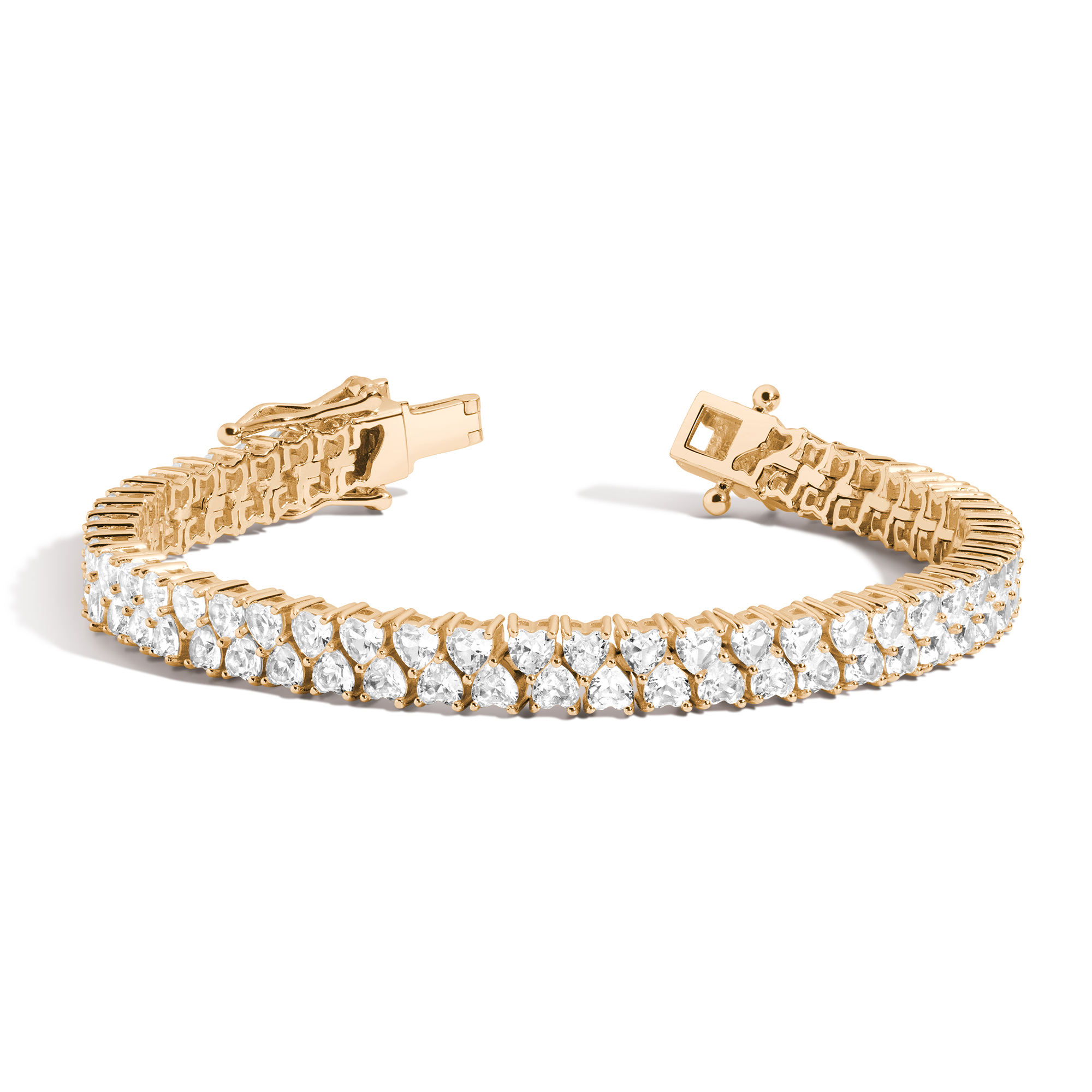 Lab Grown White Sapphire Love Affair Tennis Bracelet