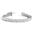 Lab Grown White Sapphire Love Affair Tennis Bracelet