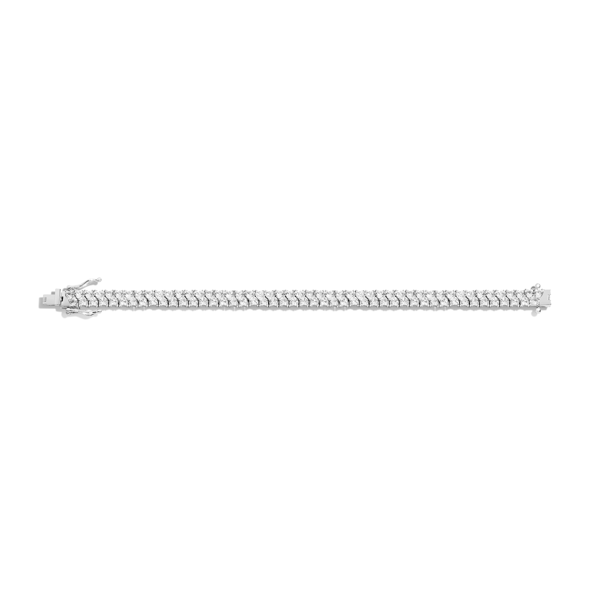 Lab Grown White Sapphire Love Affair Tennis Bracelet