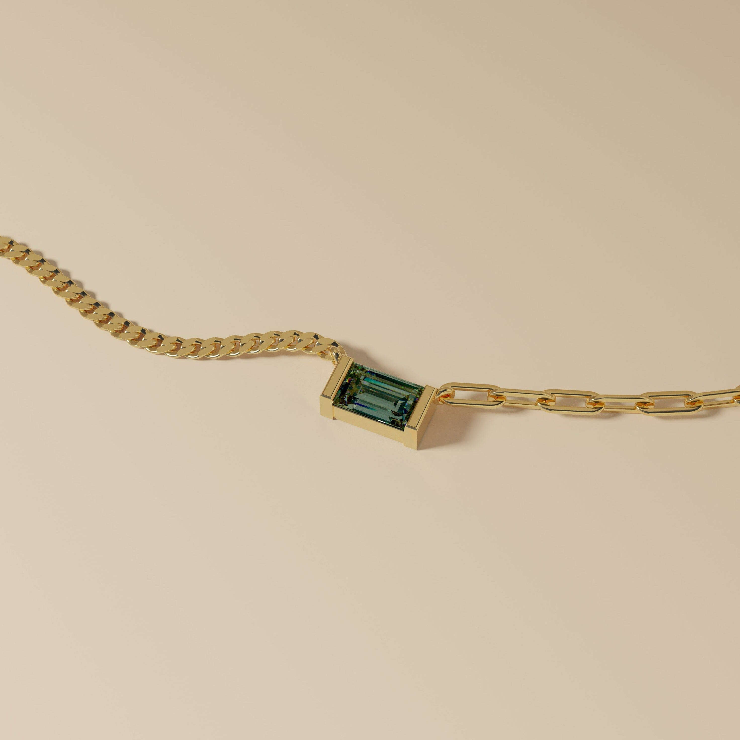 AURATE X MICHELLE: Tranquility Blue Topaz Chain Necklace