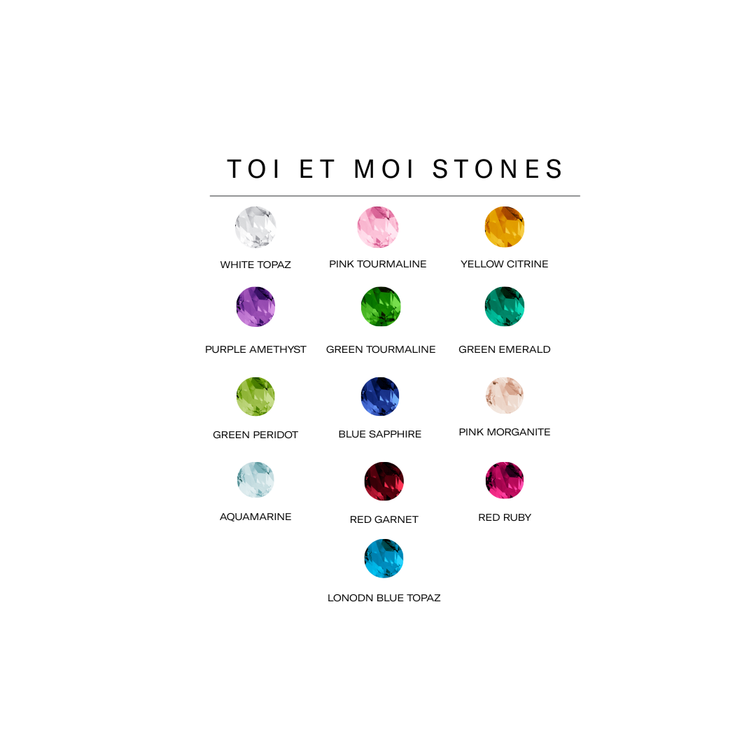 Toi et Moi Gemstone Heirloom Earring - Green Emerald & Amethyst