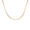 Graduated Ball Chain Necklace Stainless Steel Yellow Gold 16in First