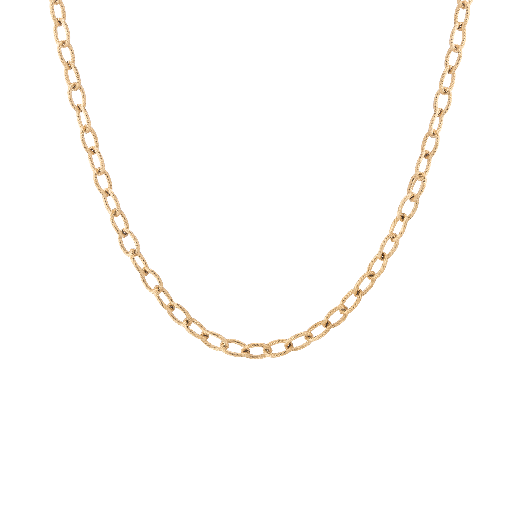 Link Chain Necklace Stainless Steel Yellow Gold 16in First
