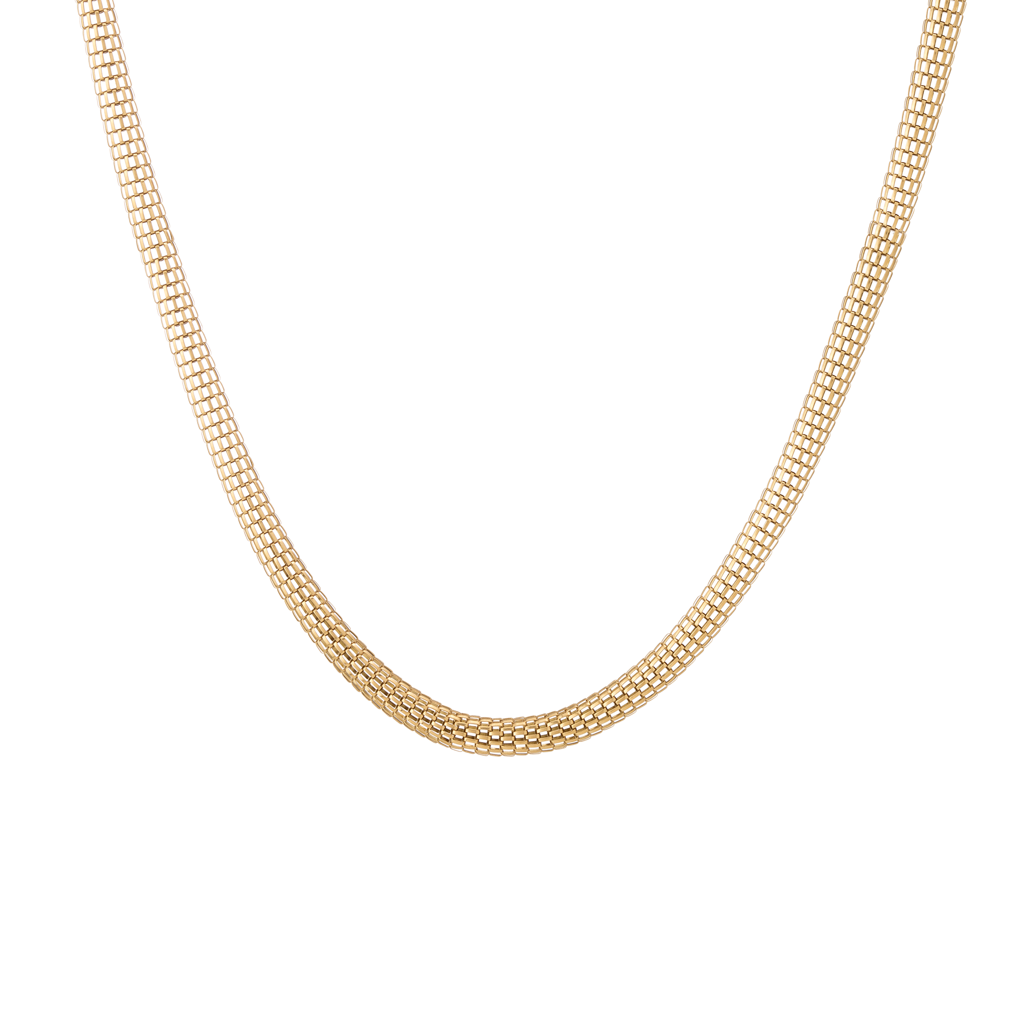 Halo Necklace Stainless Steel Yellow Gold 16in First