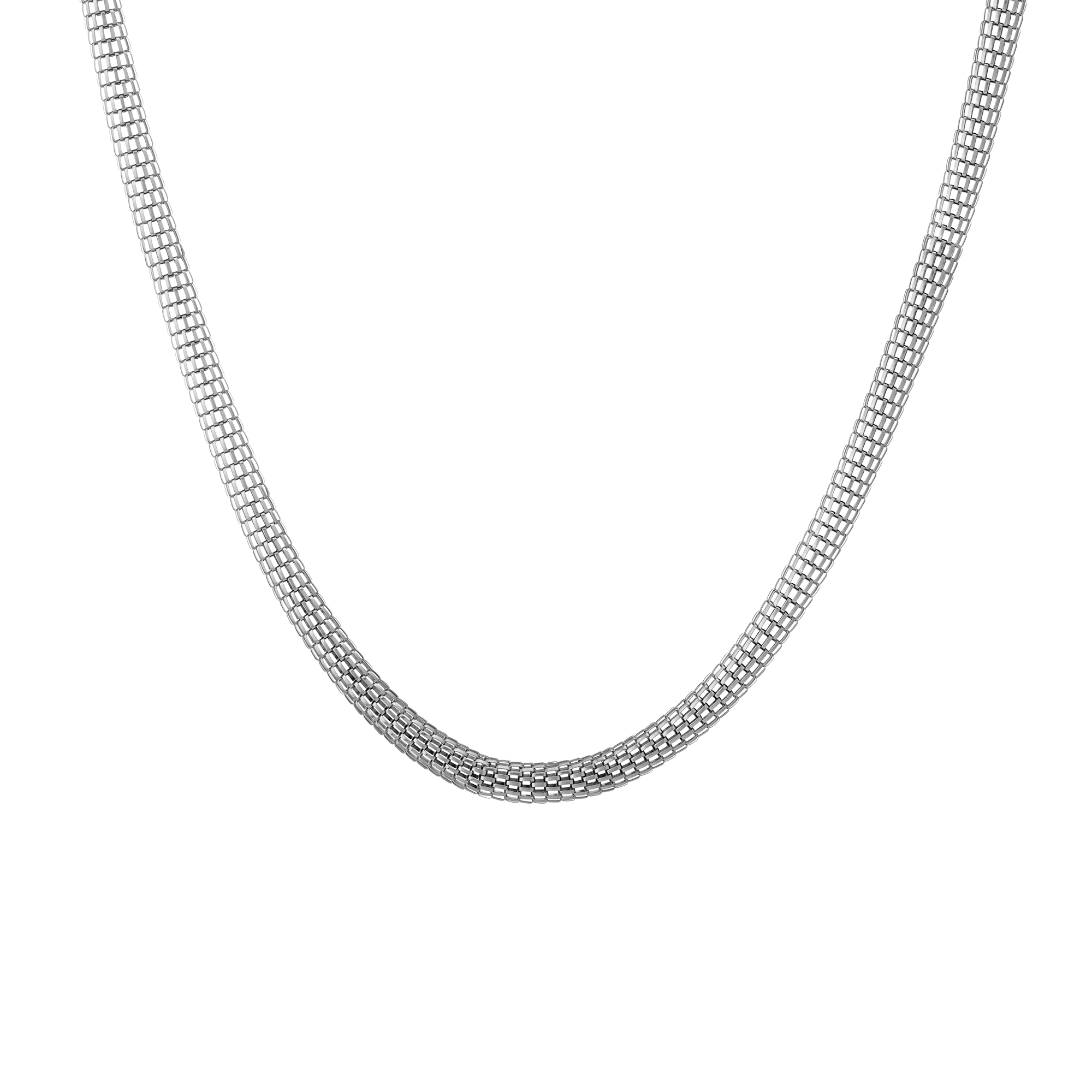 Halo Necklace Stainless Steel White Gold 16in First