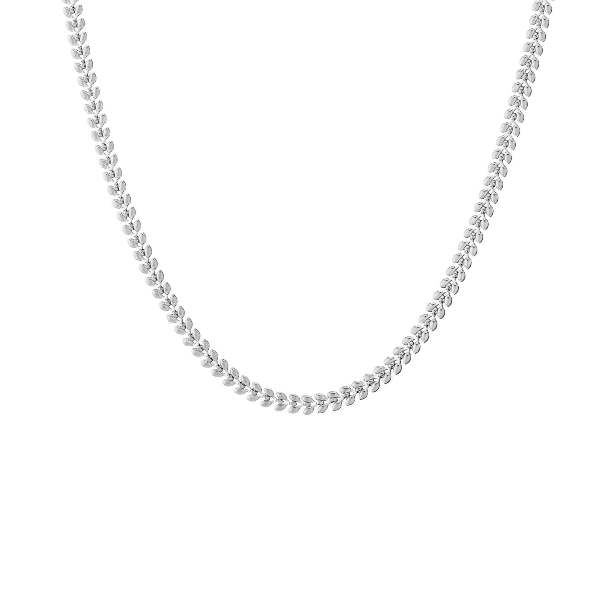 Delfina Necklace Stainless Steel White Gold 16in First 