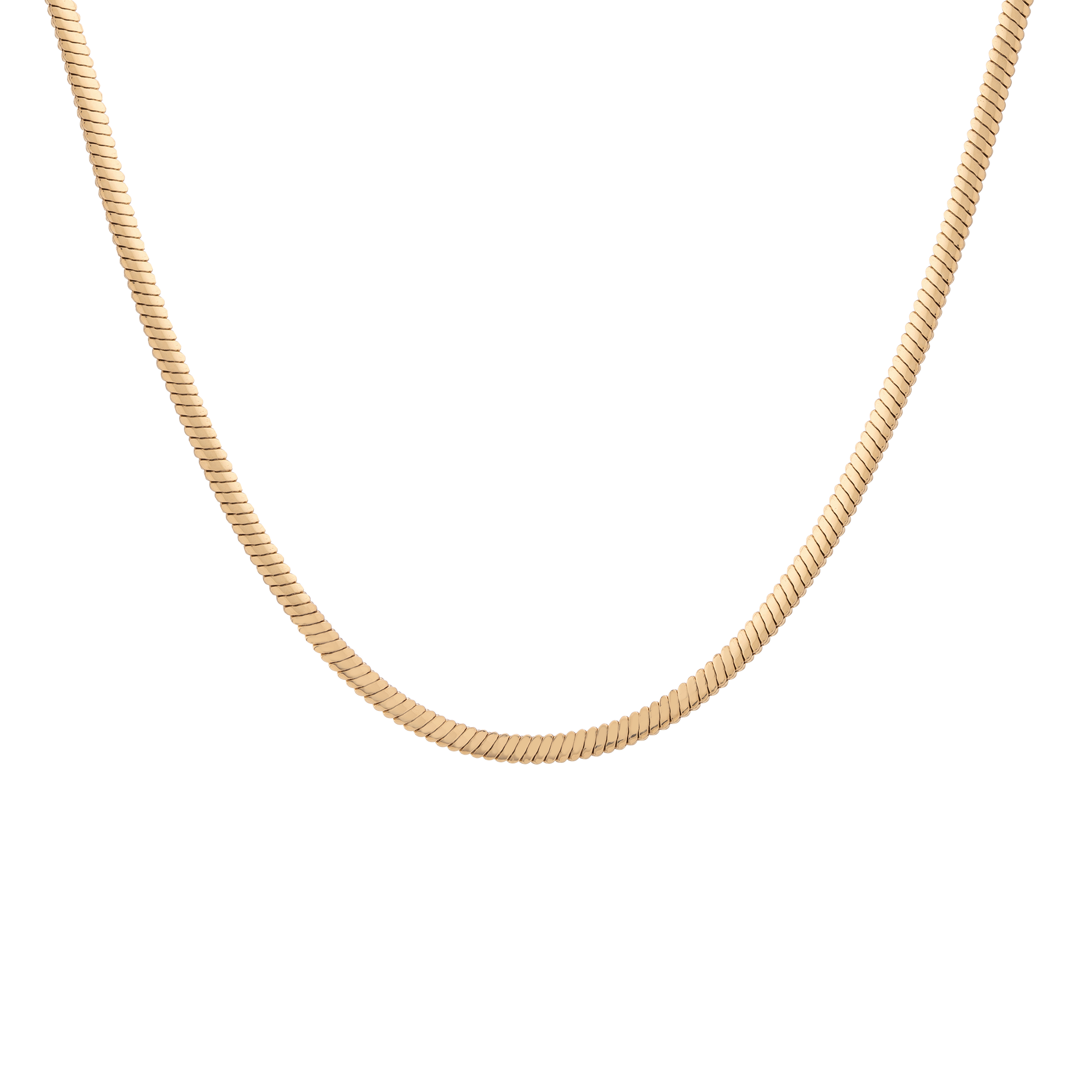 Unbreakable Herringbone Necklace Stainless Steel Yellow Gold 16in First