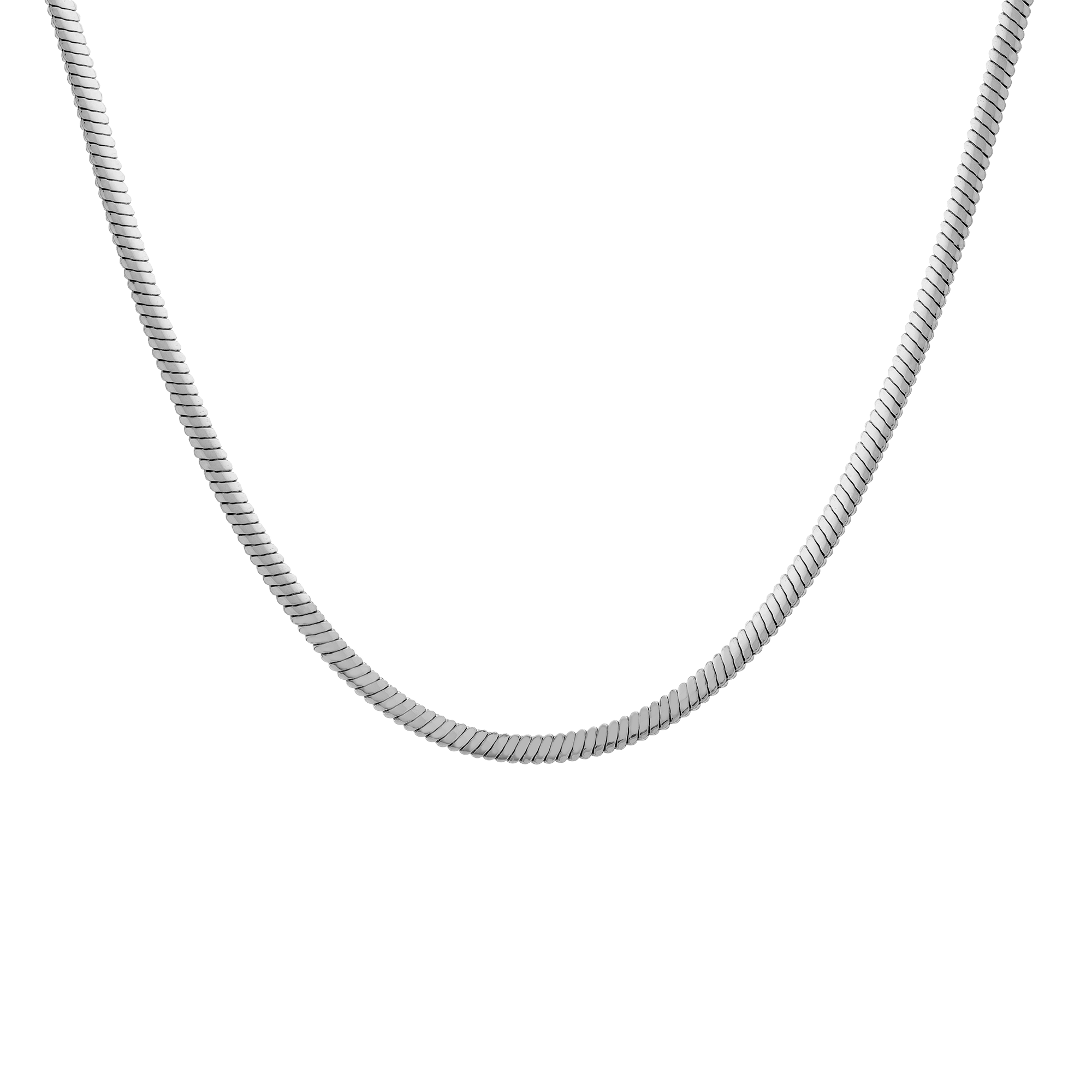 Unbreakable Herringbone Necklace Stainless Steel White Gold 16in First