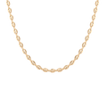 Puffed Mariner Chain Necklace Stainless Steel Yellow Gold 16in 18in First