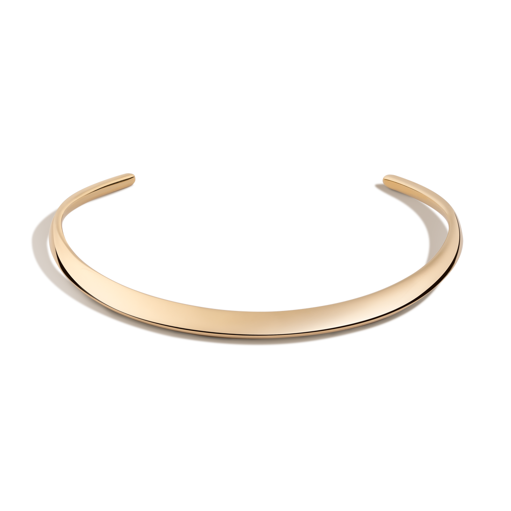 Bold Collar Necklace Stainless Steel Yellow Gold One-size First