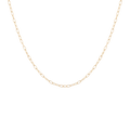 Unbreakable Mini Paperclip Chain Necklace Stainless Steel Yellow Gold 18in First