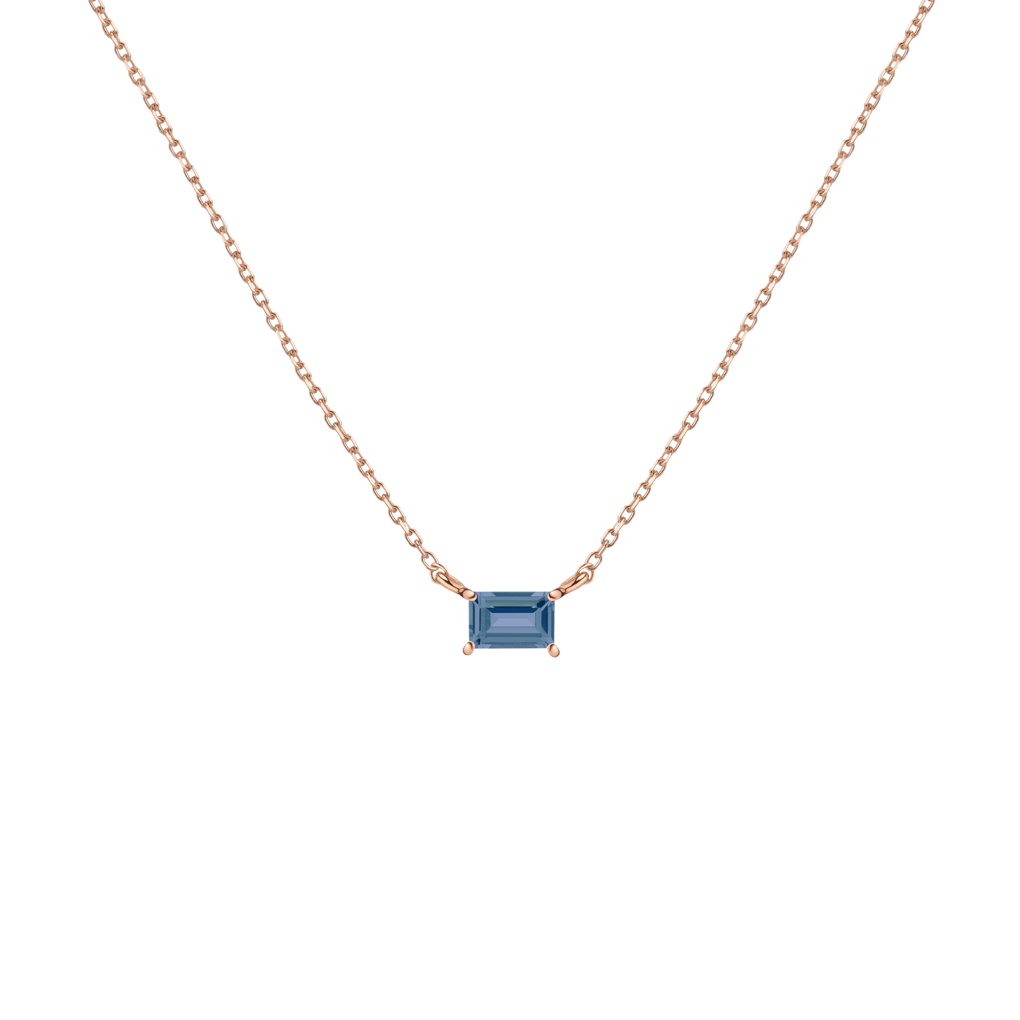 Birthstone Baguette Necklace