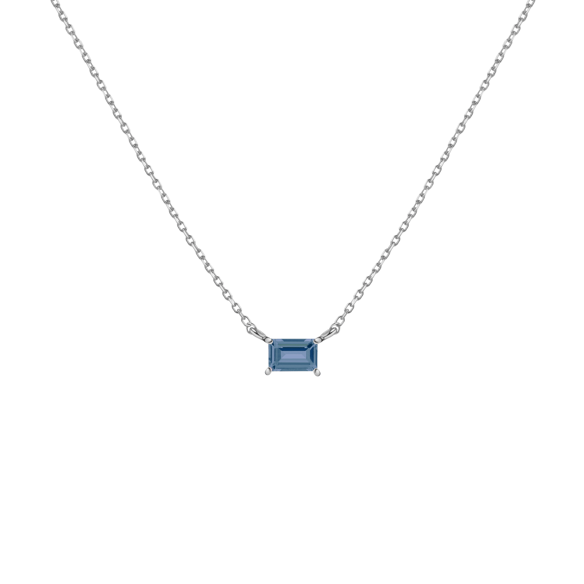 Birthstone Baguette Necklace