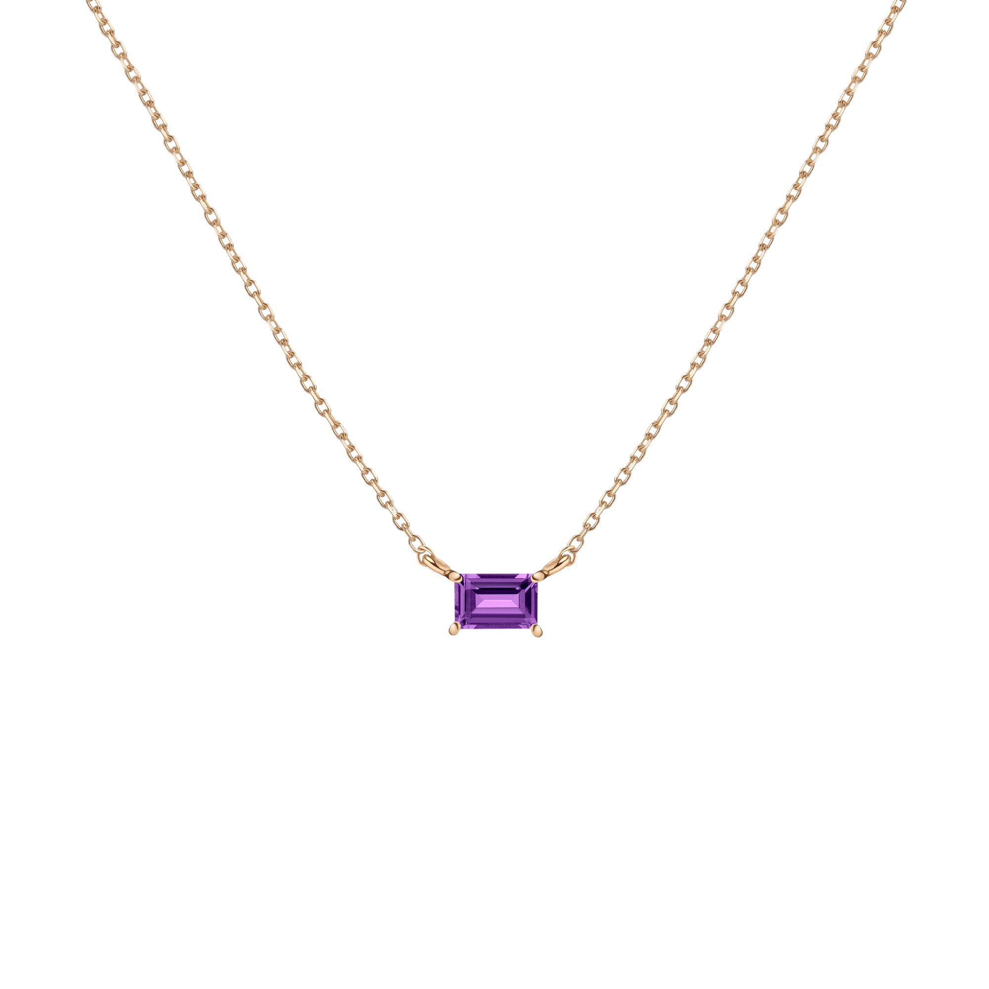 Birthstone Baguette Necklace