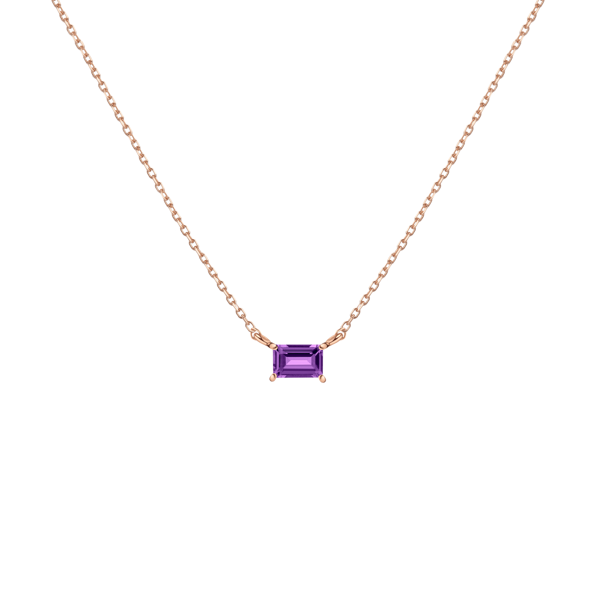 Birthstone Baguette Necklace