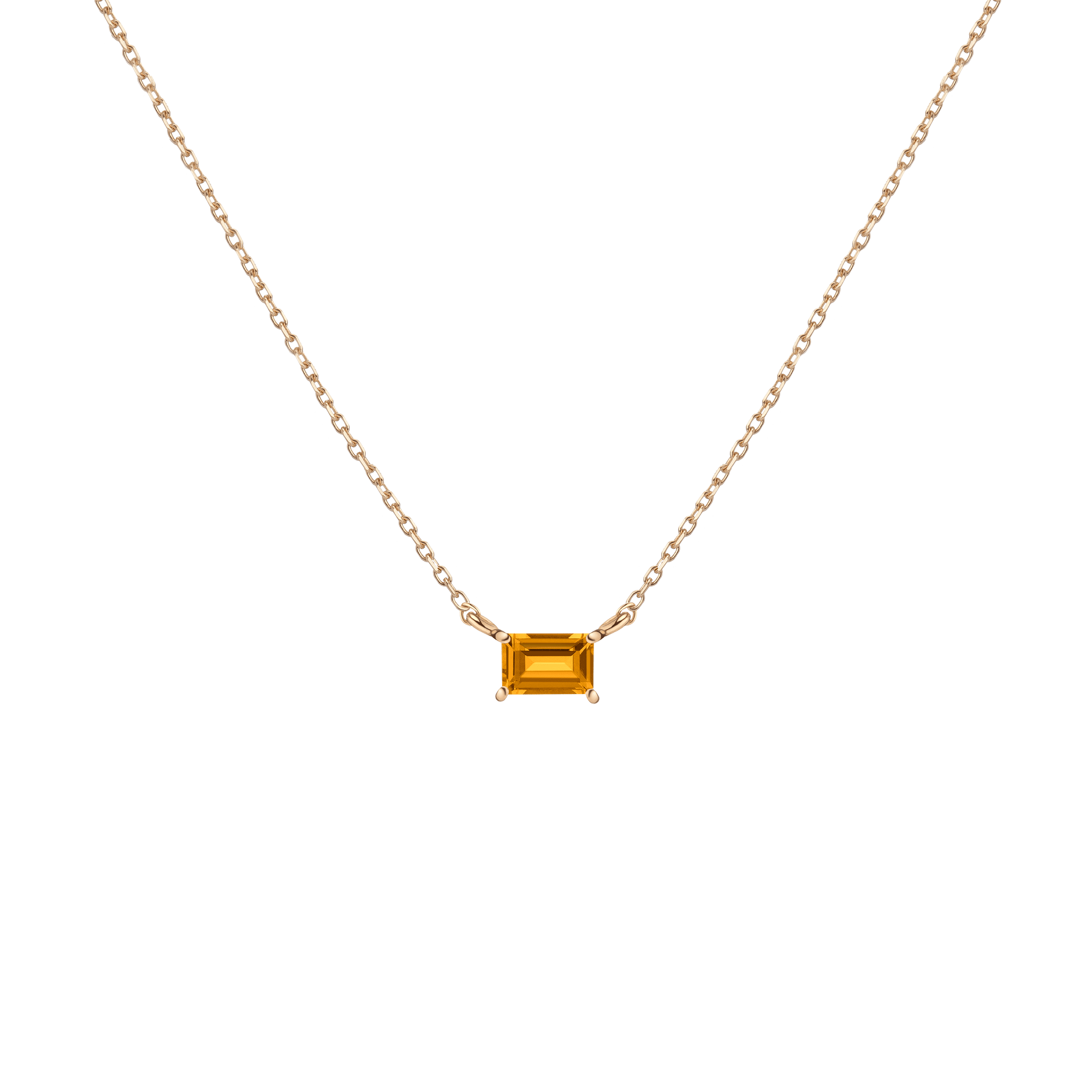 Birthstone Baguette Necklace