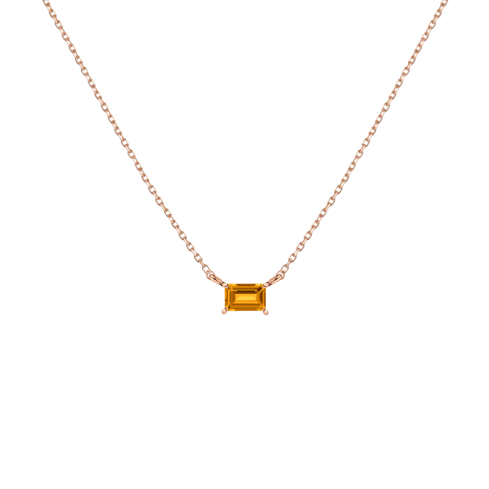 Birthstone Baguette Necklace