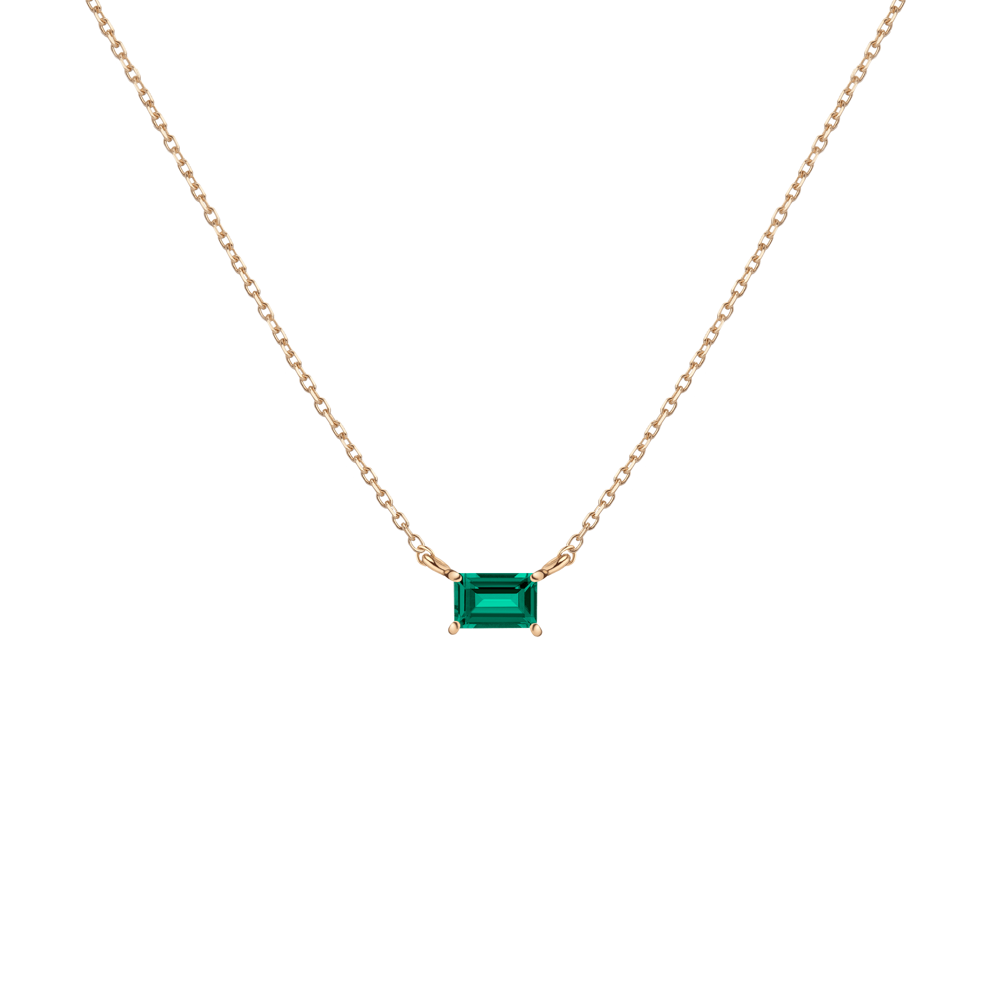 Birthstone Baguette Necklace