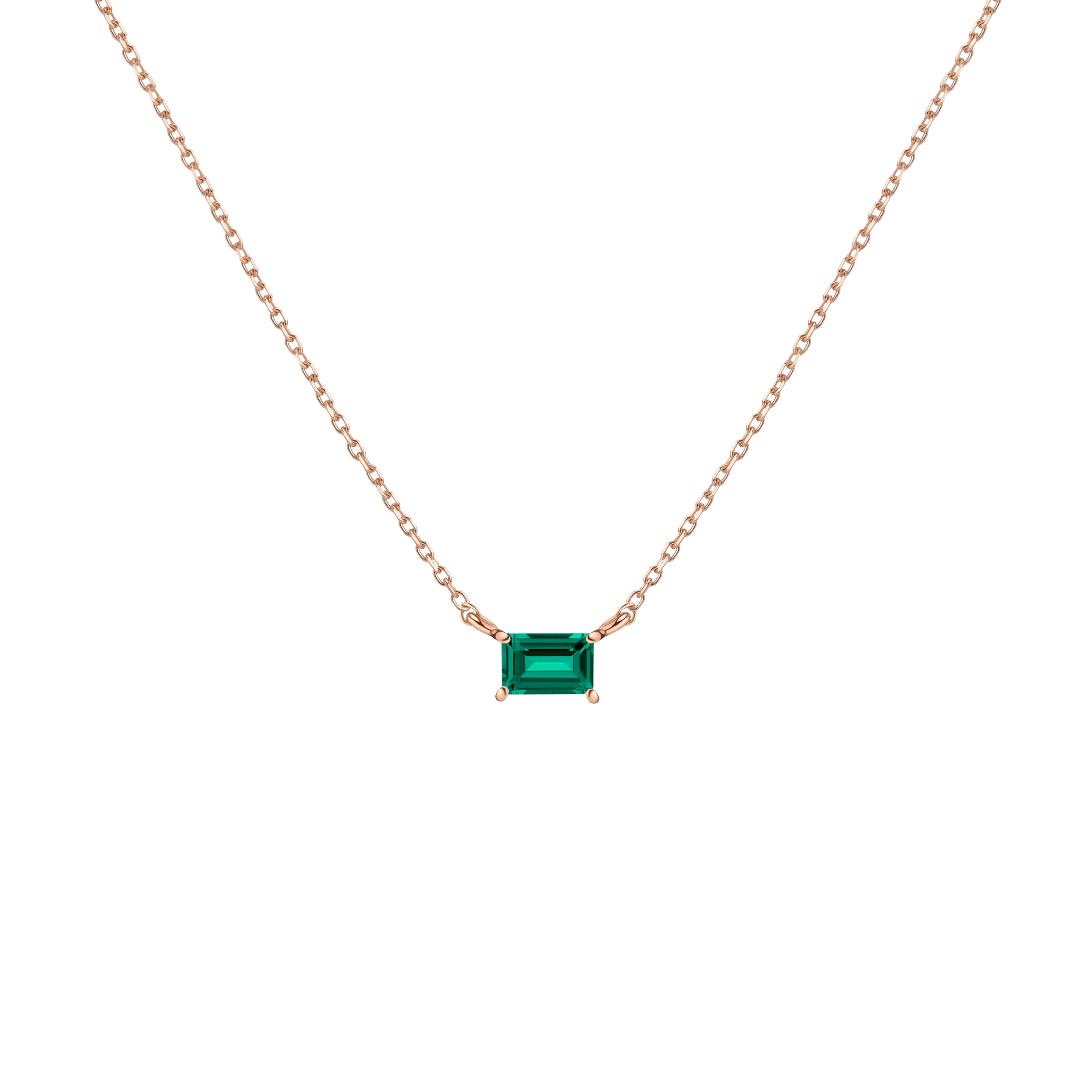 Birthstone Baguette Necklace