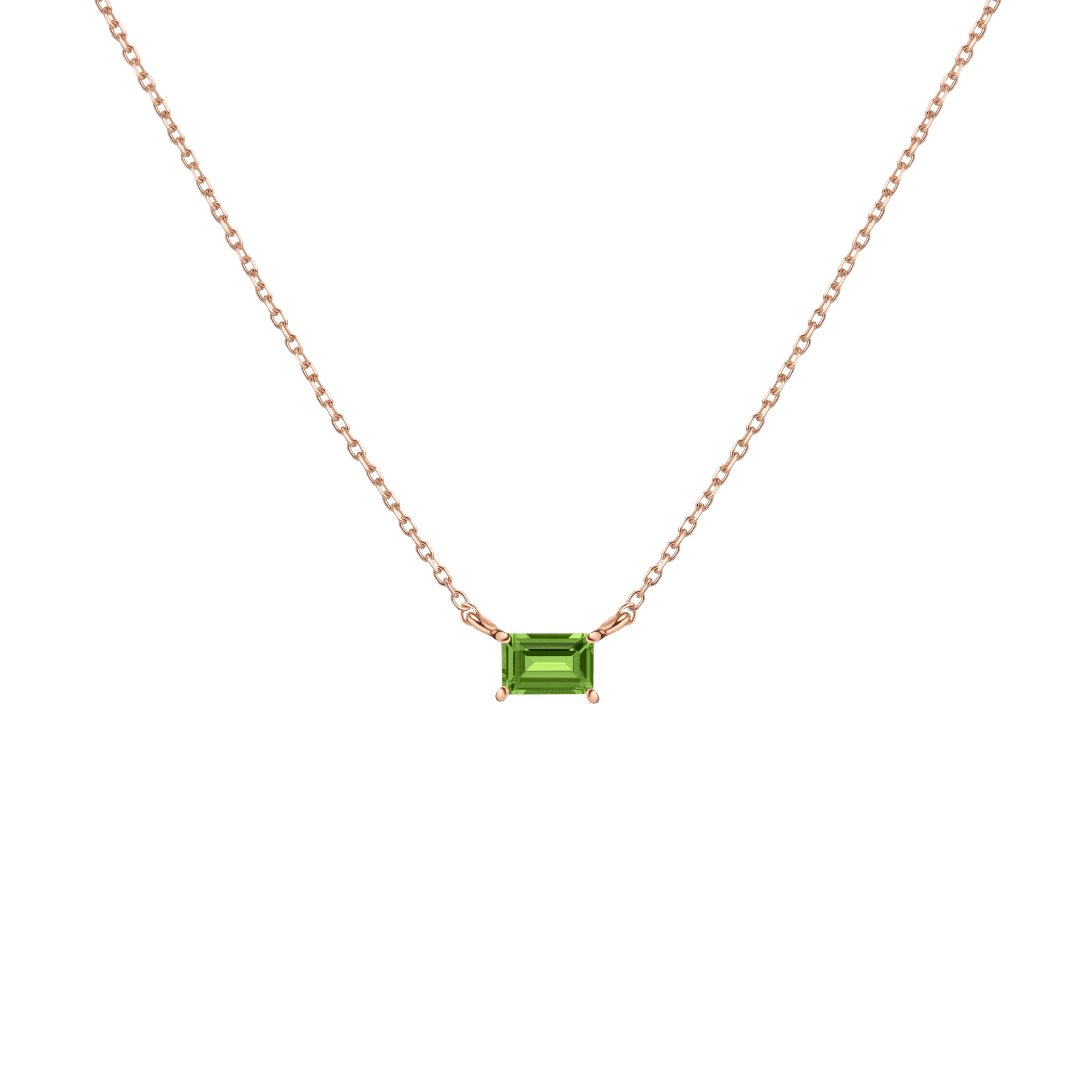 Birthstone Baguette Necklace
