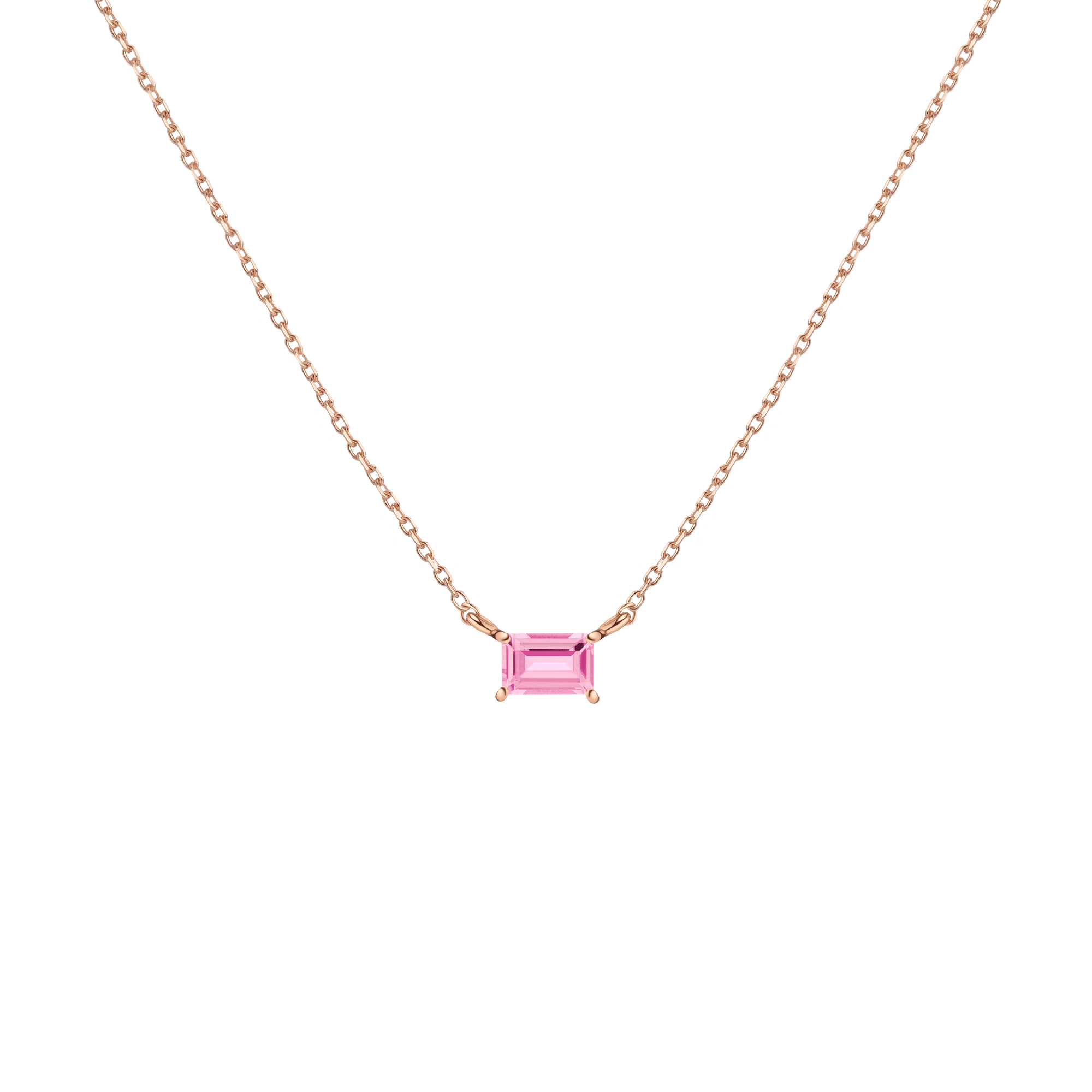 Birthstone Baguette Necklace