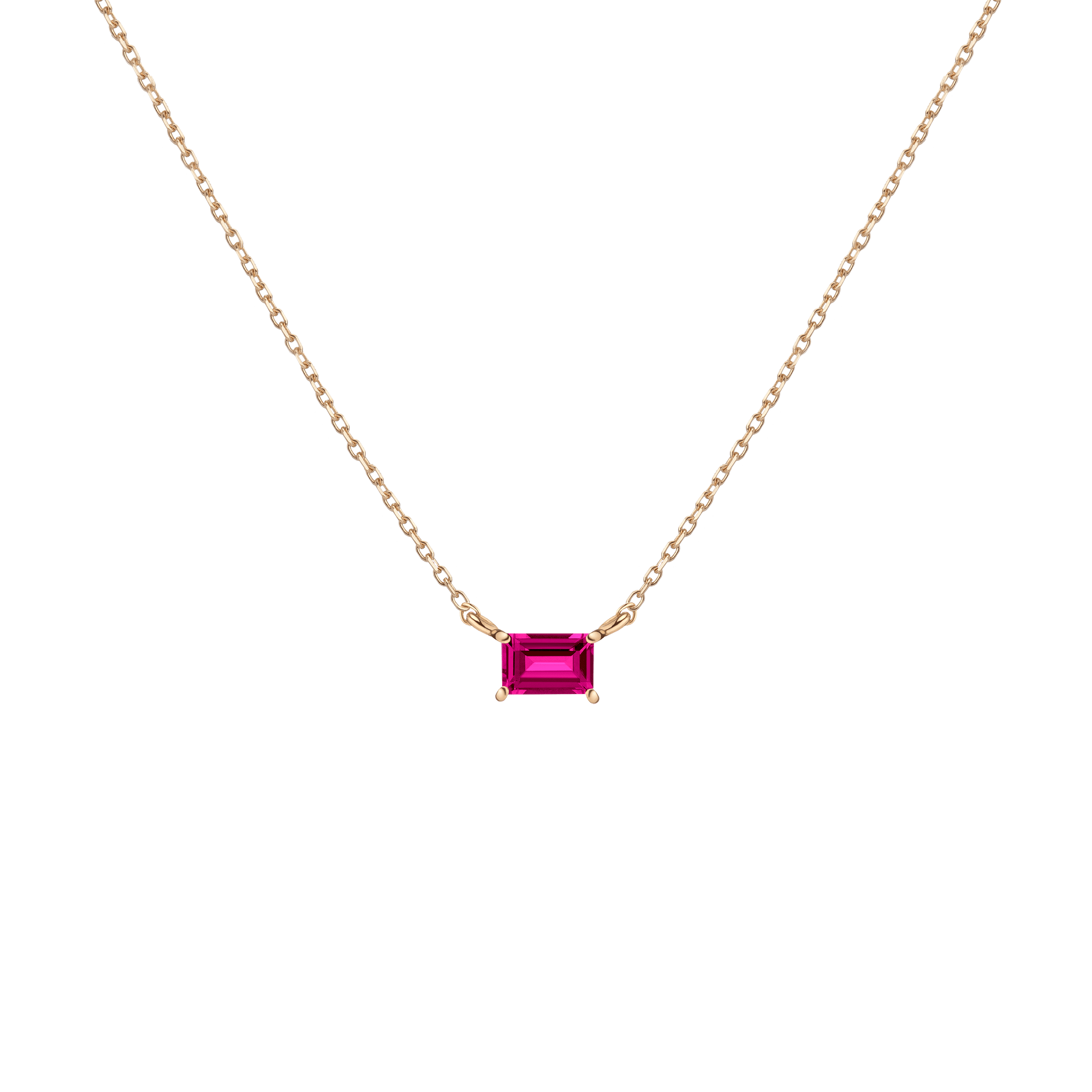 Birthstone Baguette Necklace