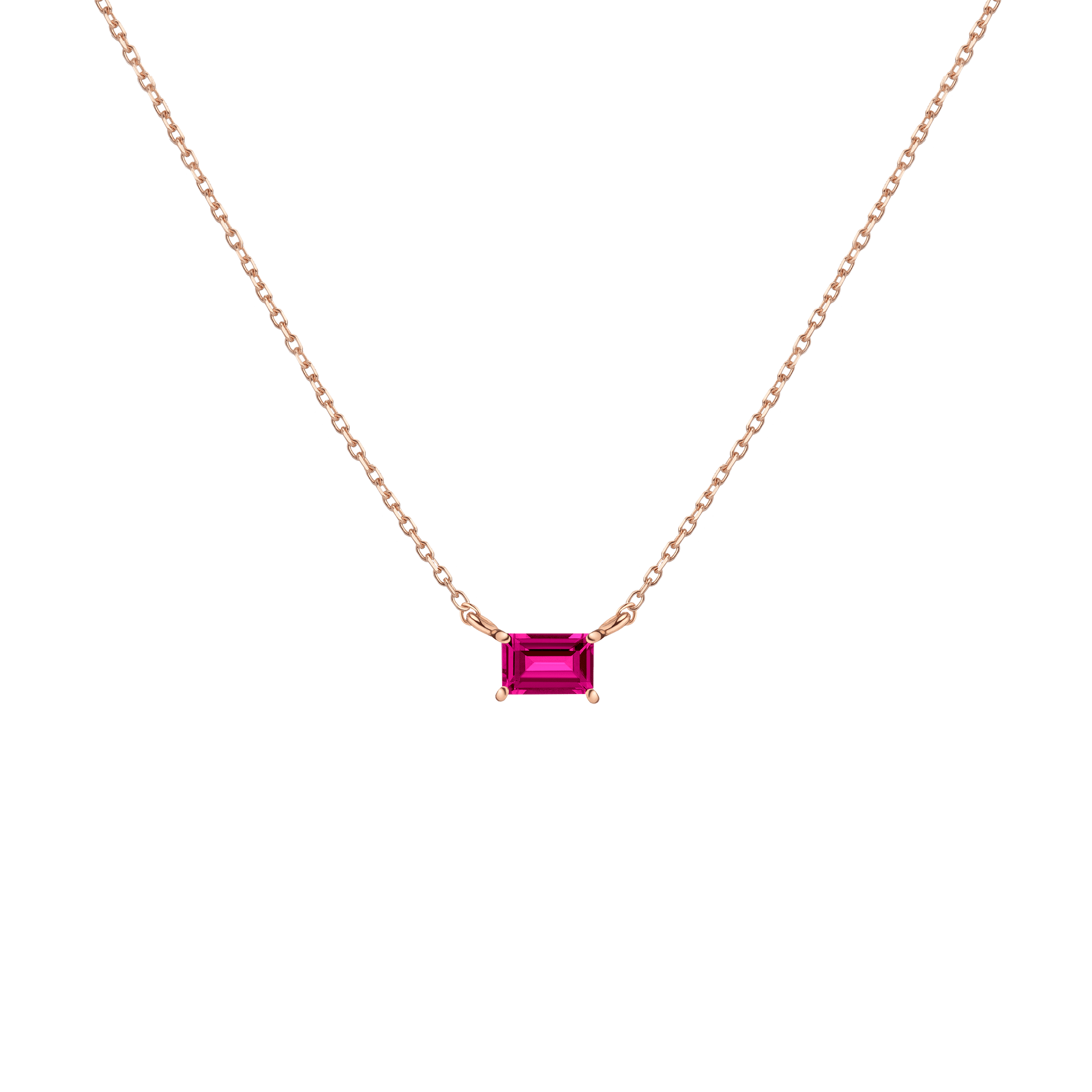 Birthstone Baguette Necklace