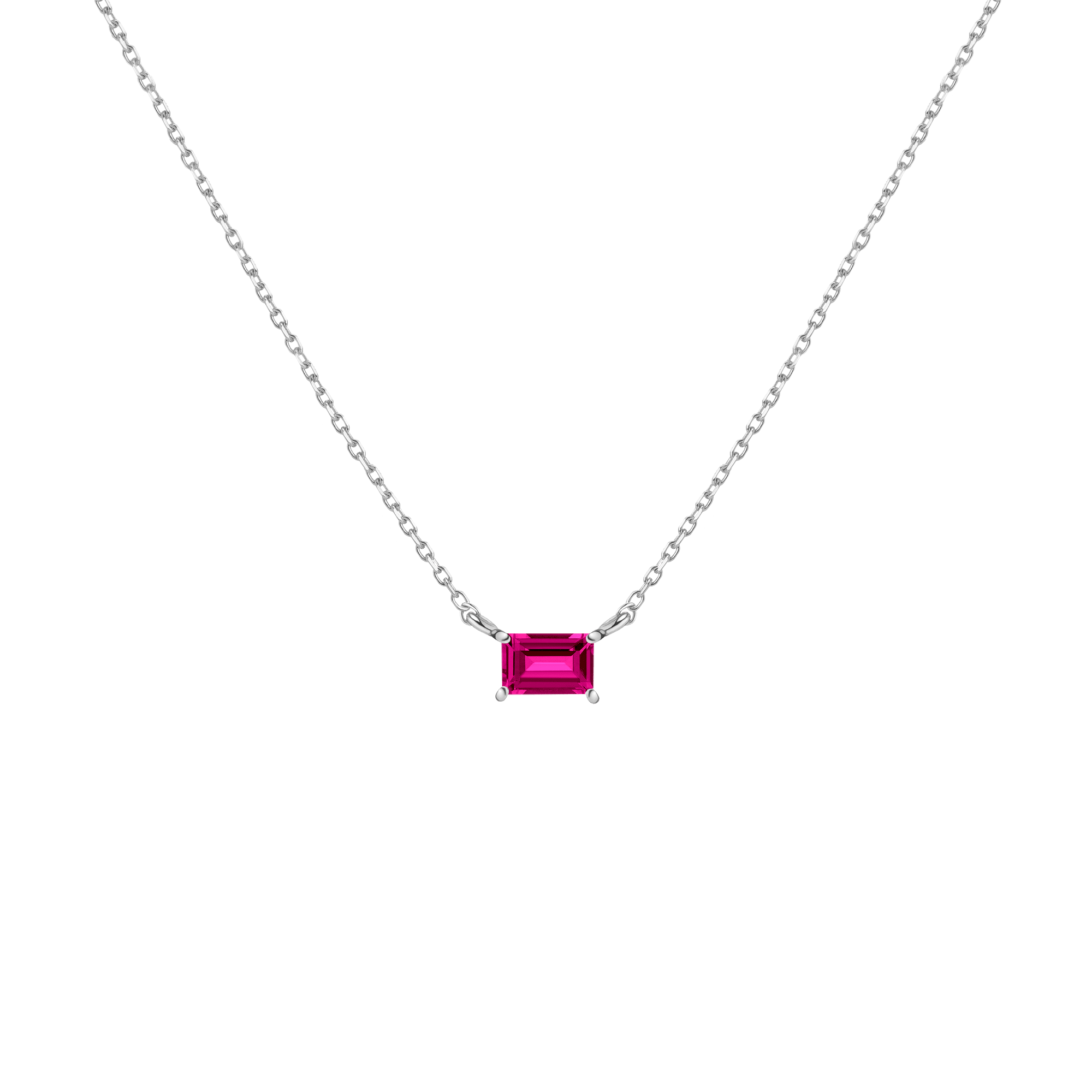Birthstone Baguette Necklace