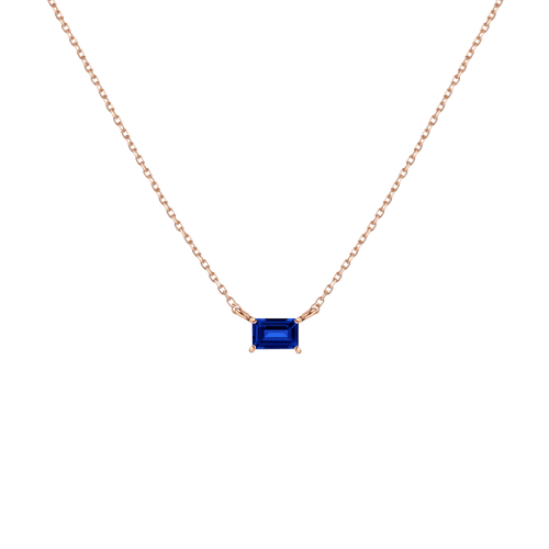 Birthstone Baguette Necklace
