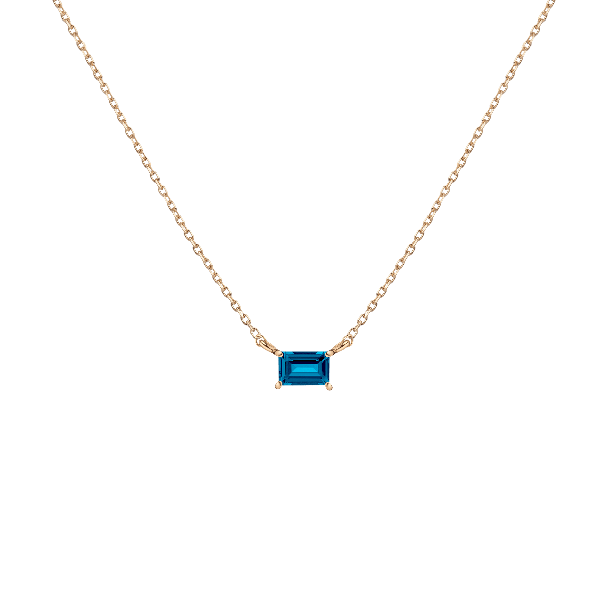 Birthstone Baguette Necklace