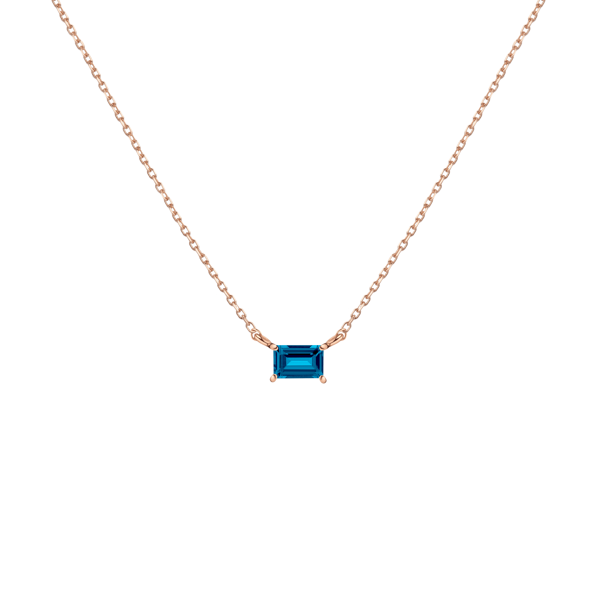 Birthstone Baguette Necklace