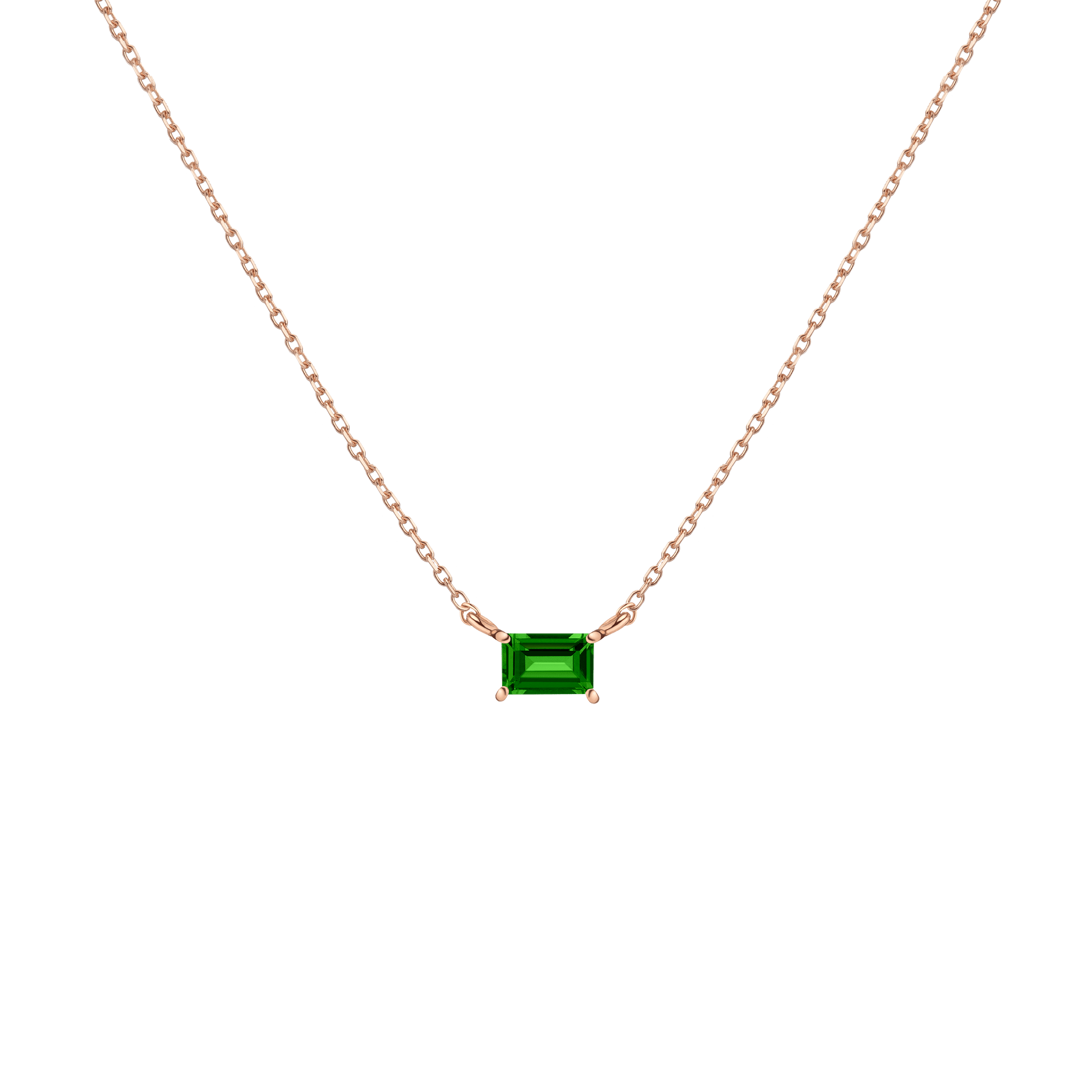 Birthstone Baguette Necklace